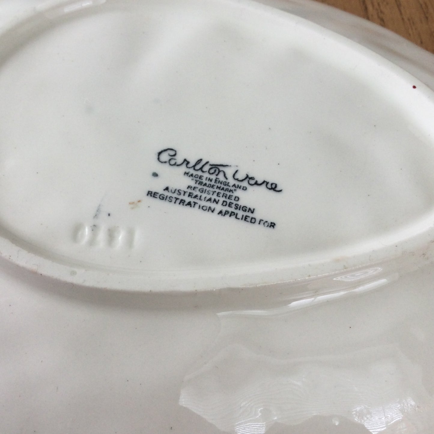 Vintage 1930s Carlton Ware Leaf Design Small Platter. Yellow with foxglove design.. Salad Ware