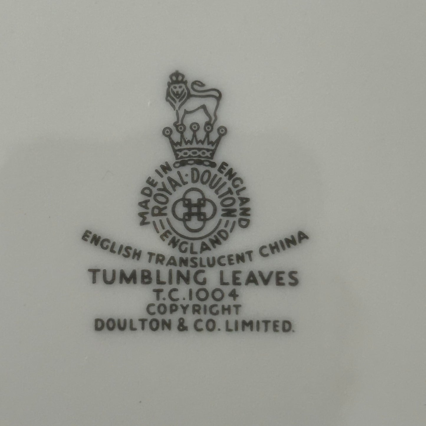 Royal Doulton Tumbling Leaves - 16cm Side Plates Set Of 4 - Autumnal - 60s 70s.