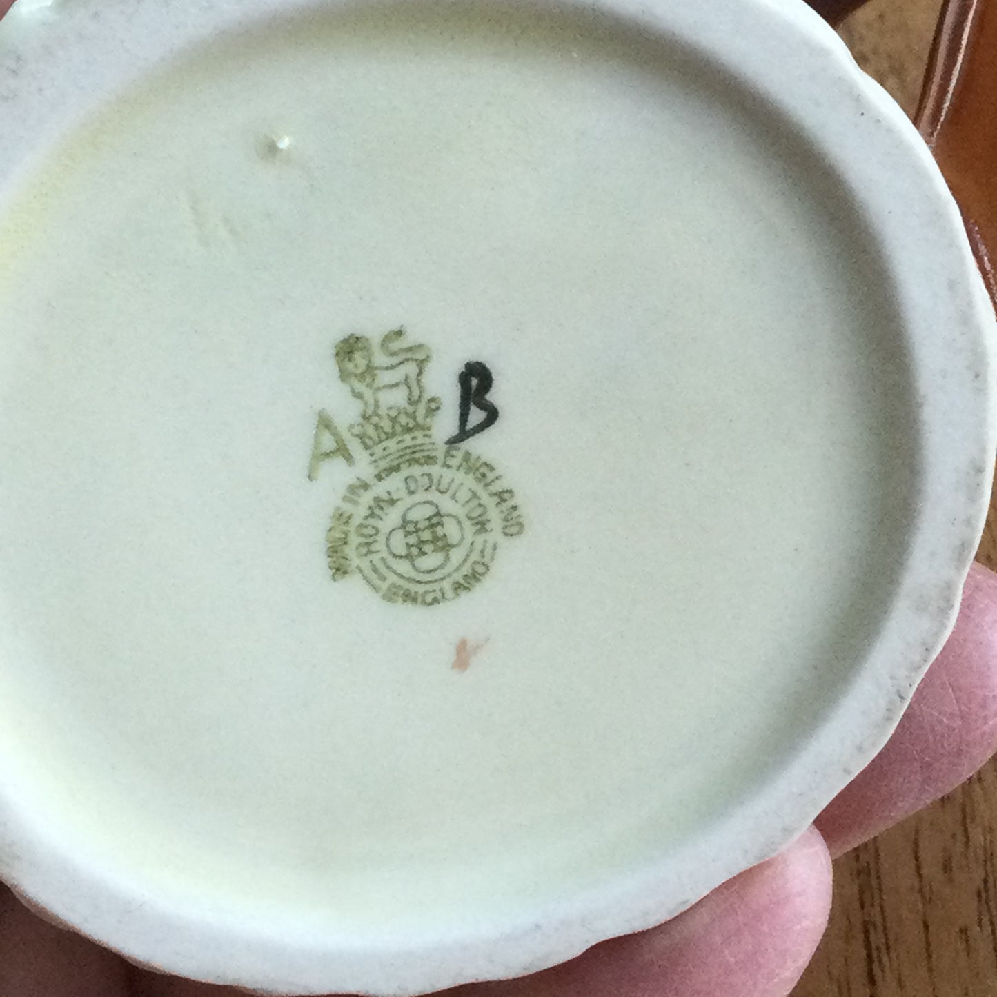 Royal Doulton Small Character / Toby Jug. Old King Cole. Harry Fenton design. Some damage.