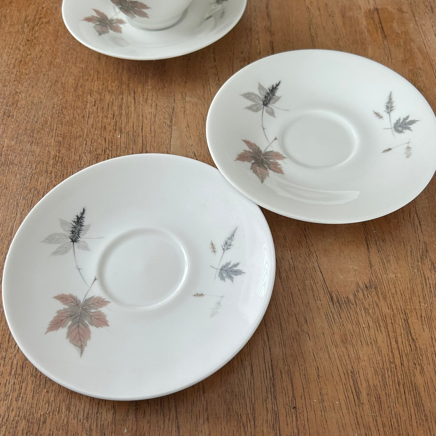 Royal Doulton Tumbling Leaves Set Of 6 Tea Cups And Saucers. Autumnal. 60s 70s. Leaf Design.
