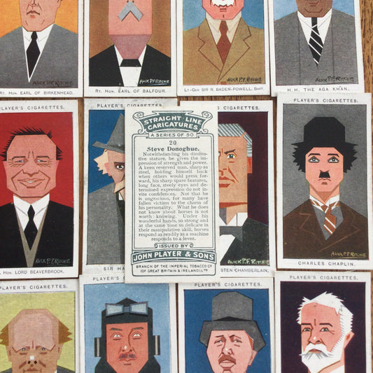 Straight Line Caricatures. Player's Cigarette Cards. Issued 1926. Alick Penrose Forbes Ritchie