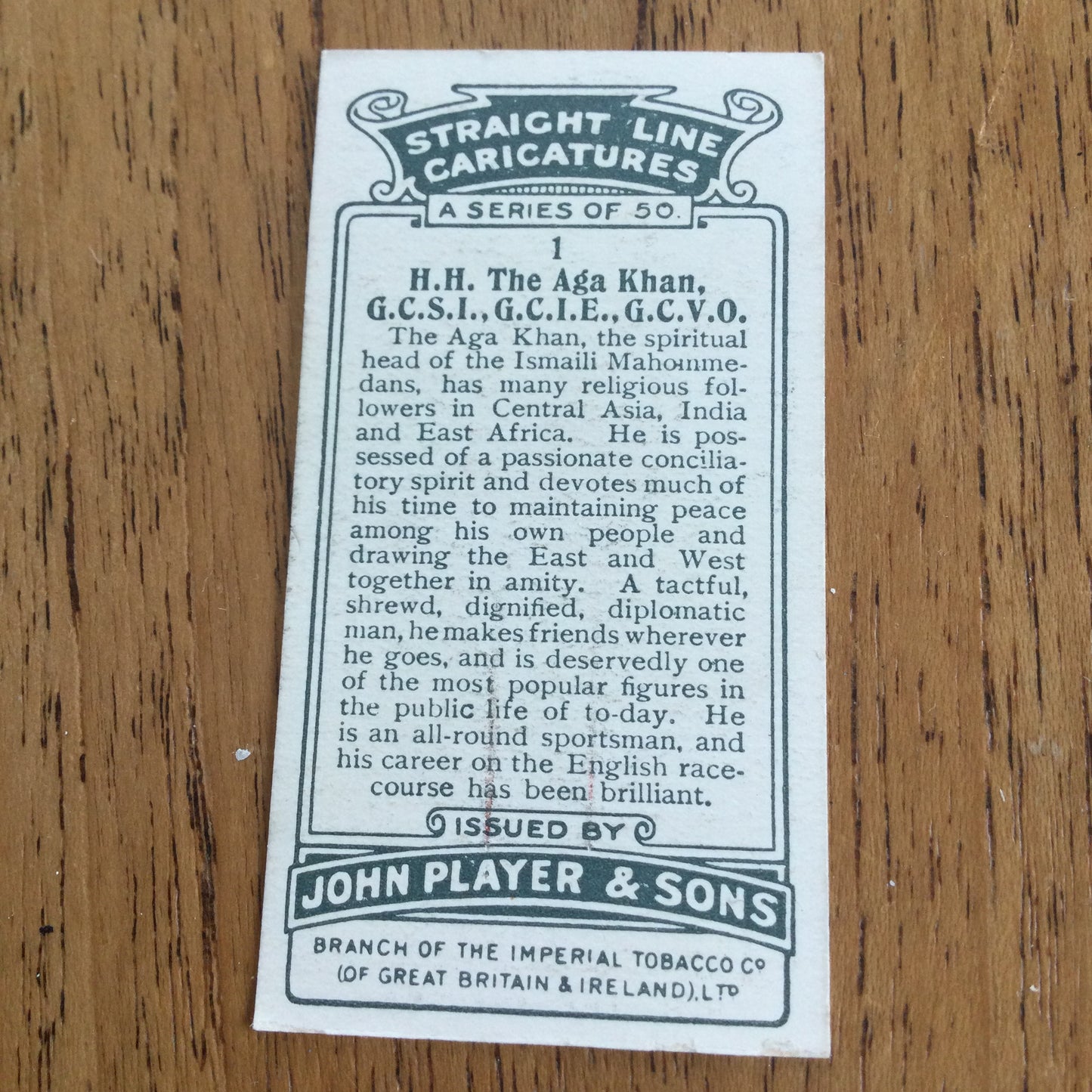 Straight Line Caricatures. Player's Cigarette Cards. Issued 1926. Alick Penrose Forbes Ritchie