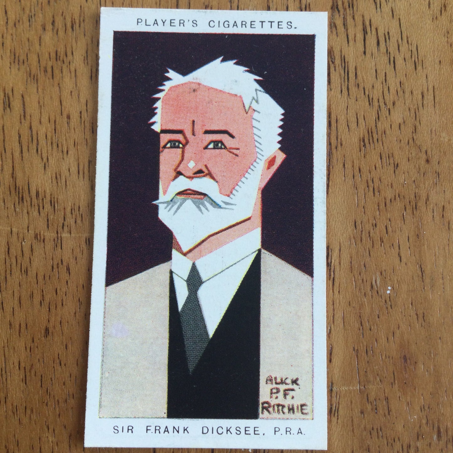 Straight Line Caricatures. Player's Cigarette Cards. Issued 1926. Alick Penrose Forbes Ritchie