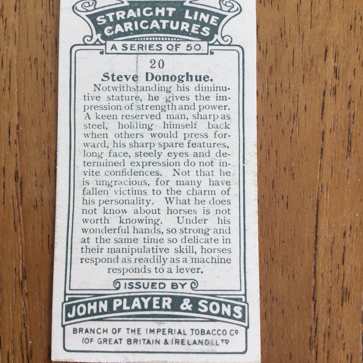 Straight Line Caricatures. Player's Cigarette Cards. Issued 1926. Alick Penrose Forbes Ritchie