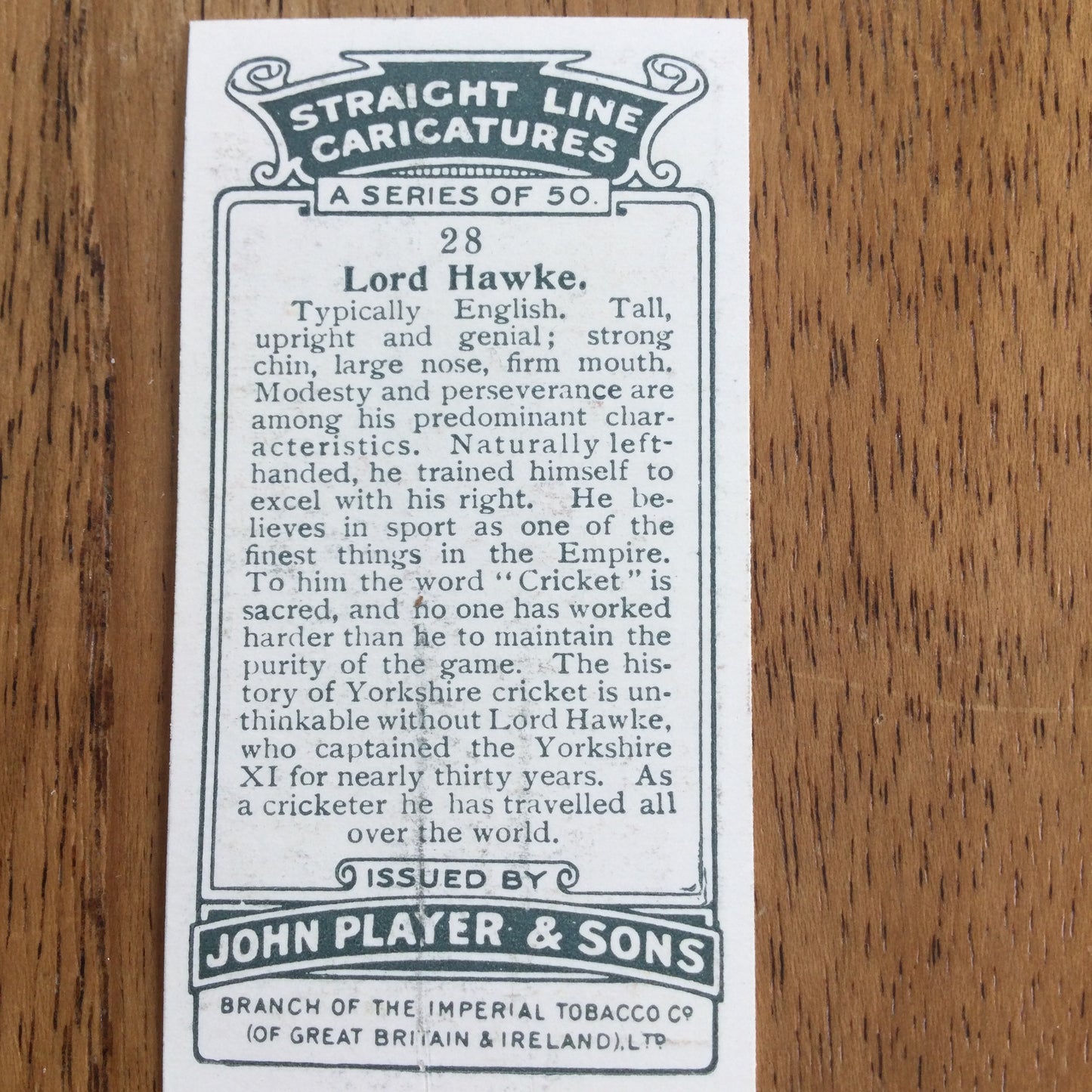 Straight Line Caricatures. Player's Cigarette Cards. Issued 1926. Alick Penrose Forbes Ritchie