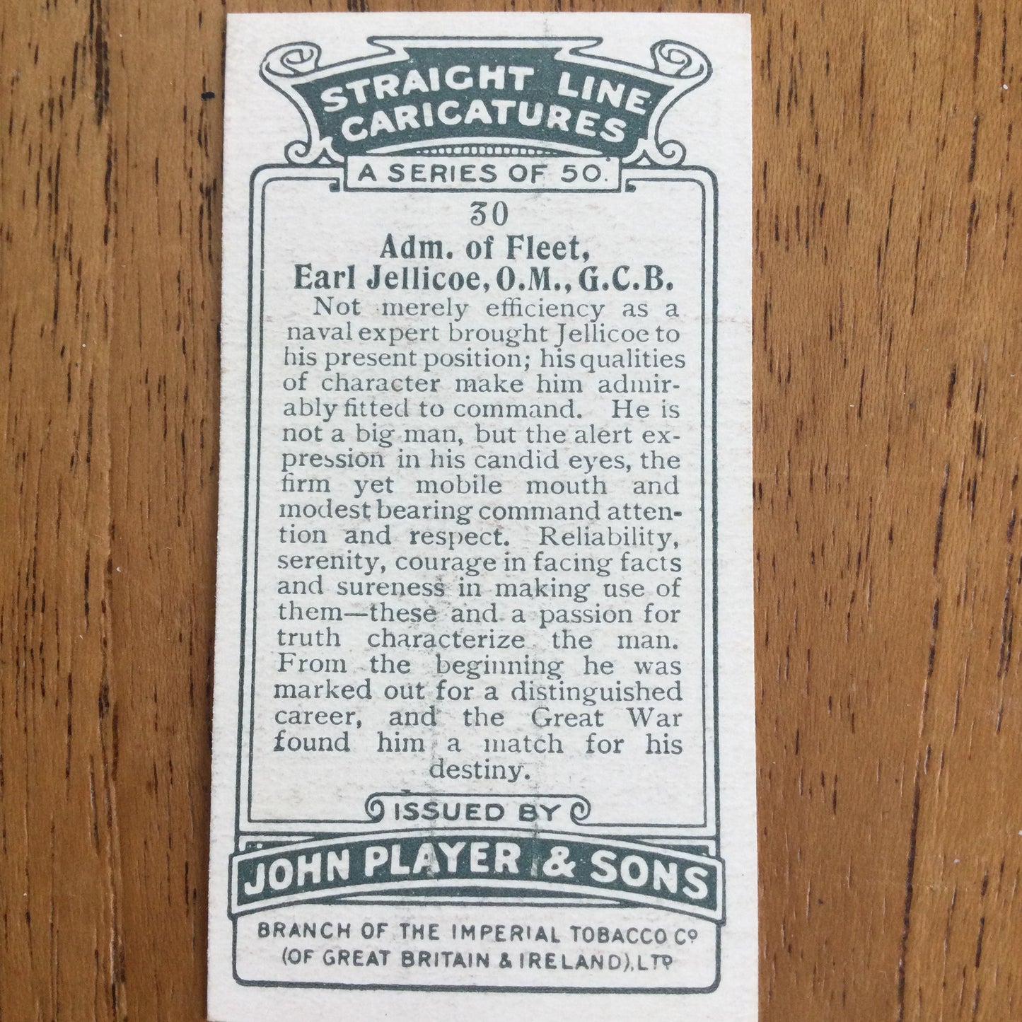 Straight Line Caricatures. Player's Cigarette Cards. Issued 1926. Alick Penrose Forbes Ritchie