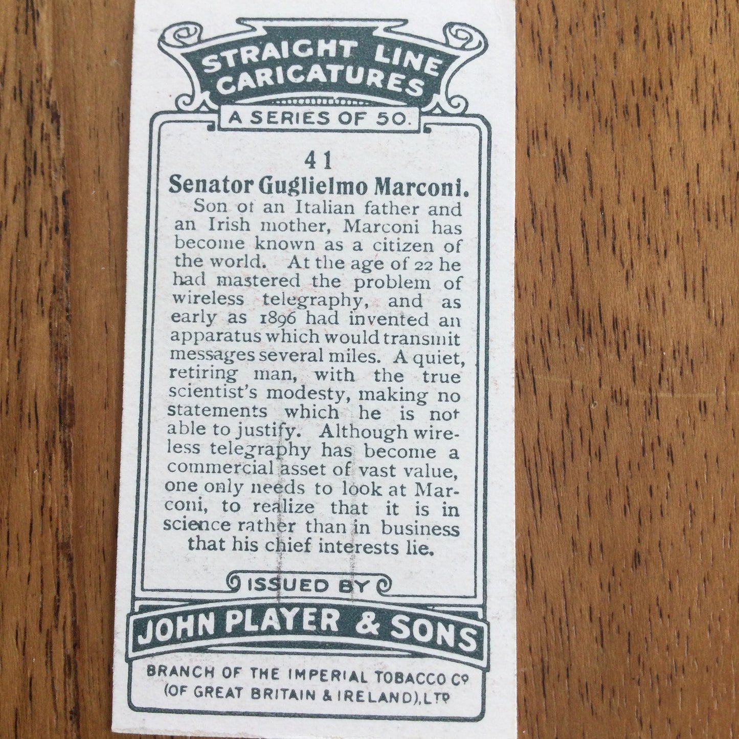 Straight Line Caricatures. Player's Cigarette Cards. Issued 1926. Alick Penrose Forbes Ritchie