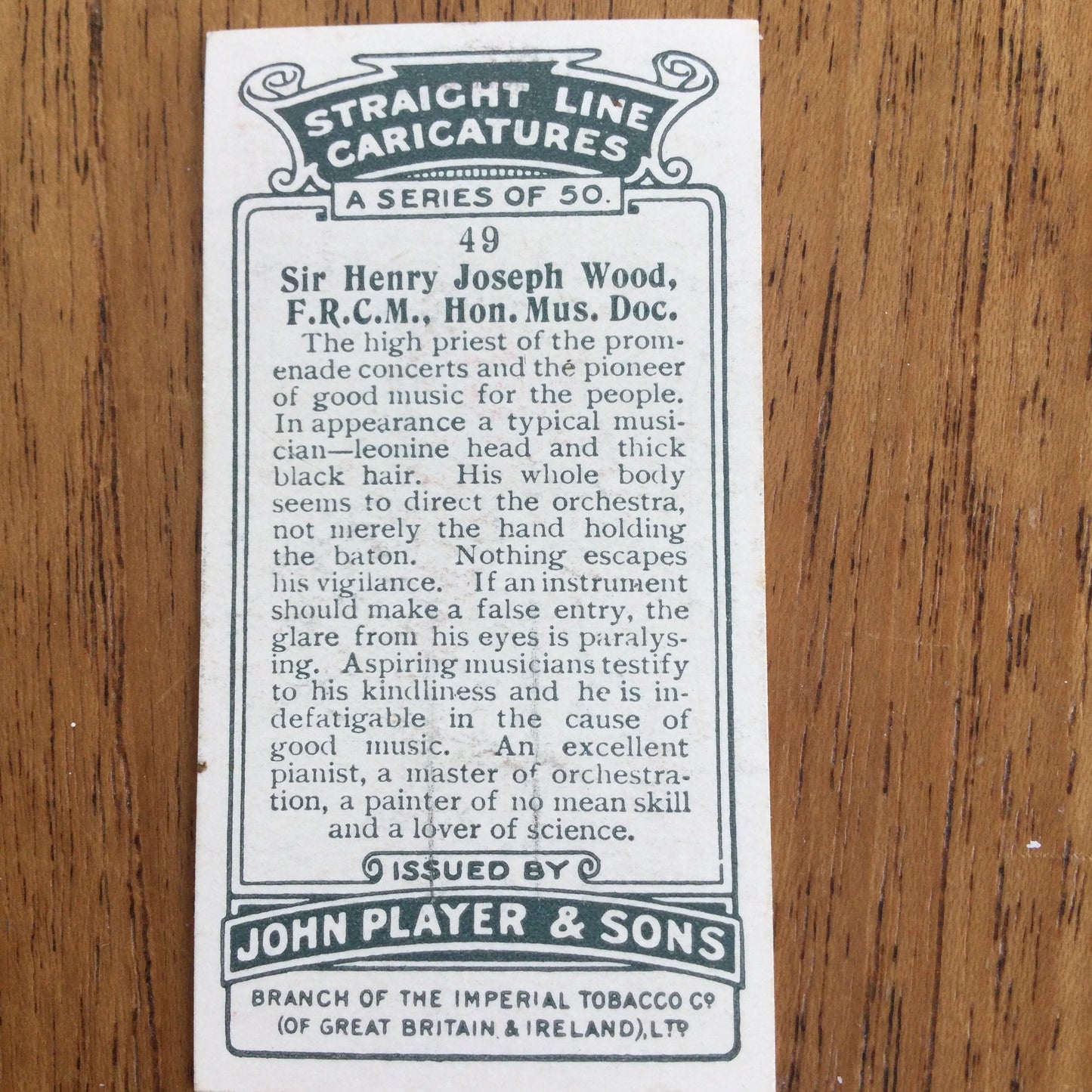 Straight Line Caricatures. Player's Cigarette Cards. Issued 1926. Alick Penrose Forbes Ritchie