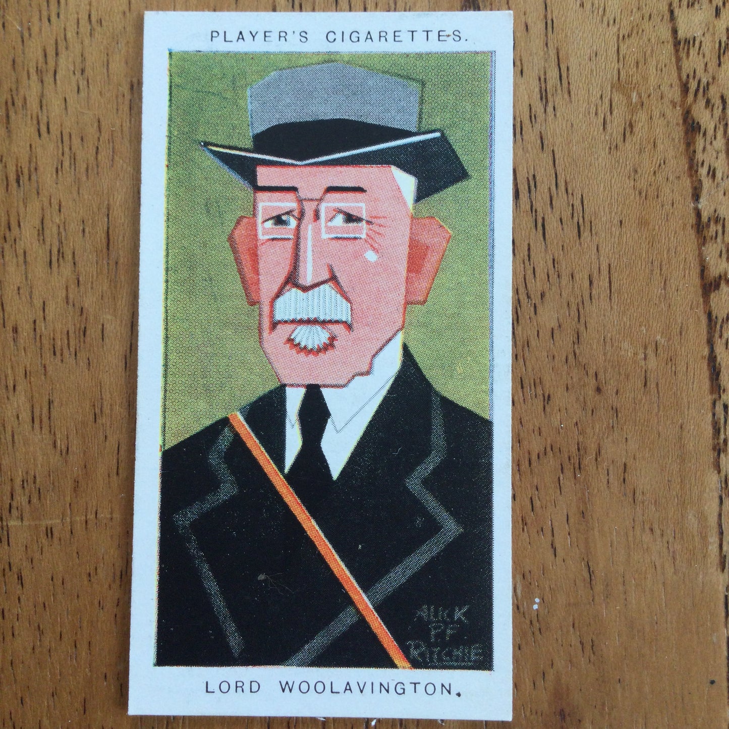 Straight Line Caricatures. Player's Cigarette Cards. Issued 1926. Alick Penrose Forbes Ritchie
