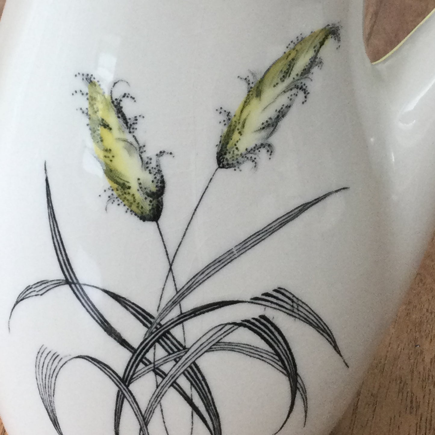 Coffee Pot DAMAGED. Midwinter Bali Hai by John Russell. 1960s retro grass design. Fashion shape.