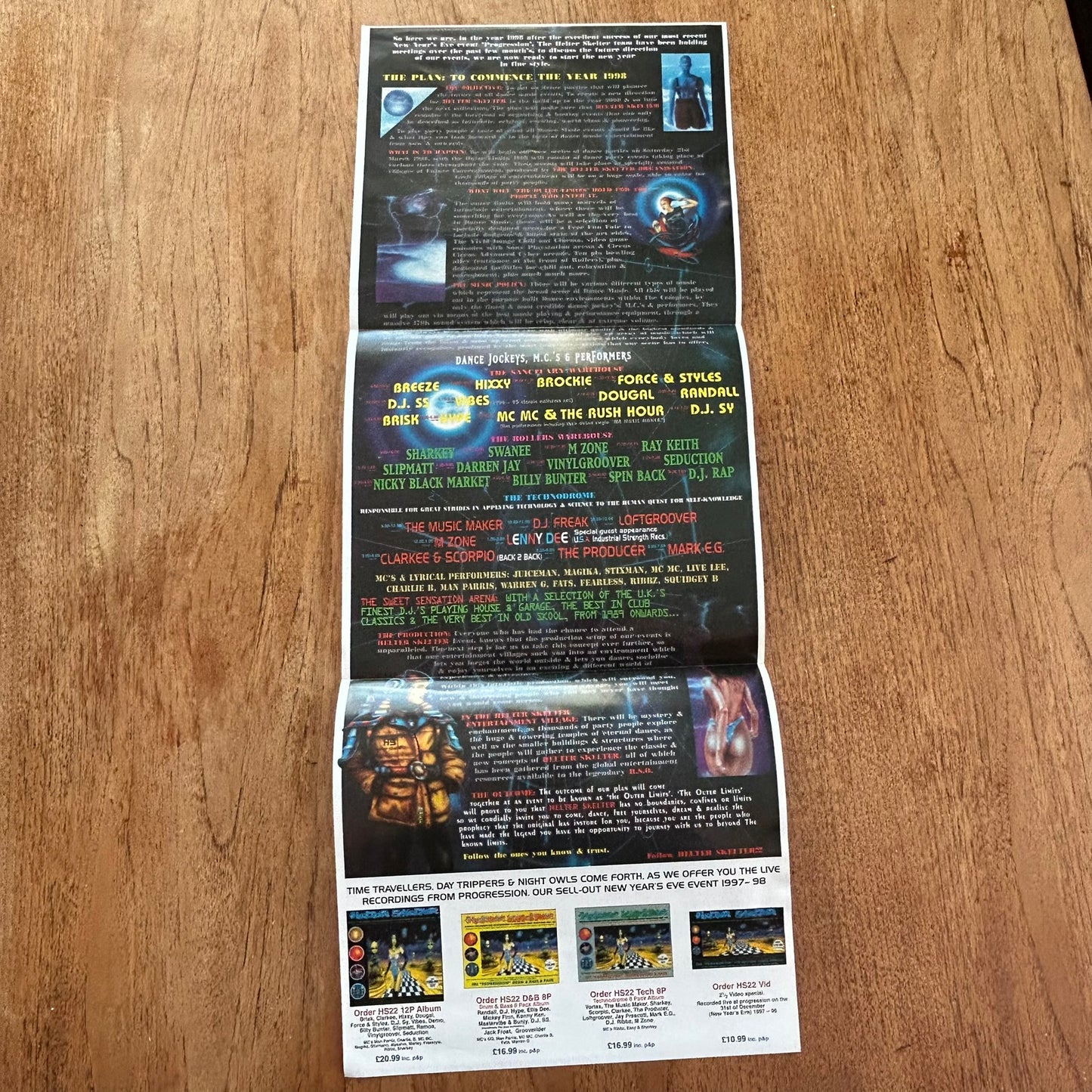 90s RAVE / Dance Memorabilia Flyer. The Outer Limits, Helter Skelter, Denbeigh Leisure Complex
