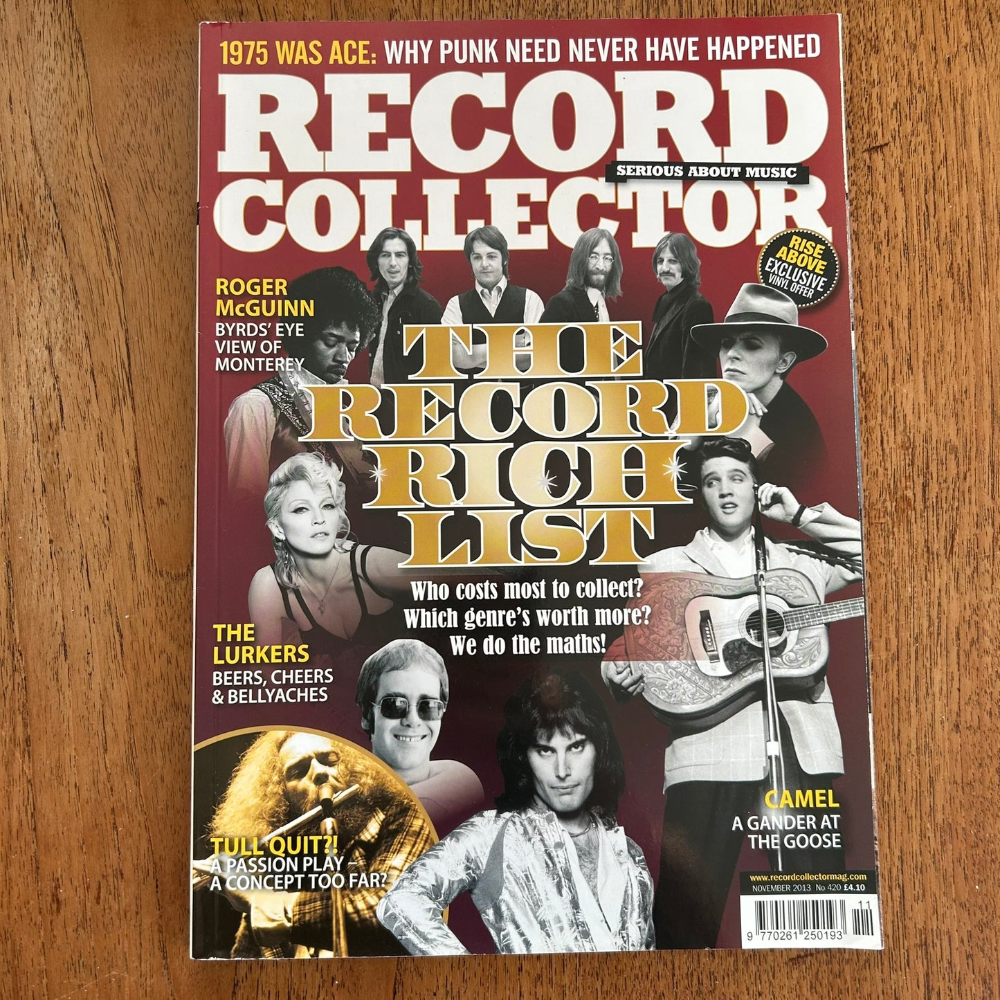 Record Collector magazine - Nov 2013 Issue 420 - The Record Rich List - 1975 Was Ace: Why Punk Need Never Have Happened