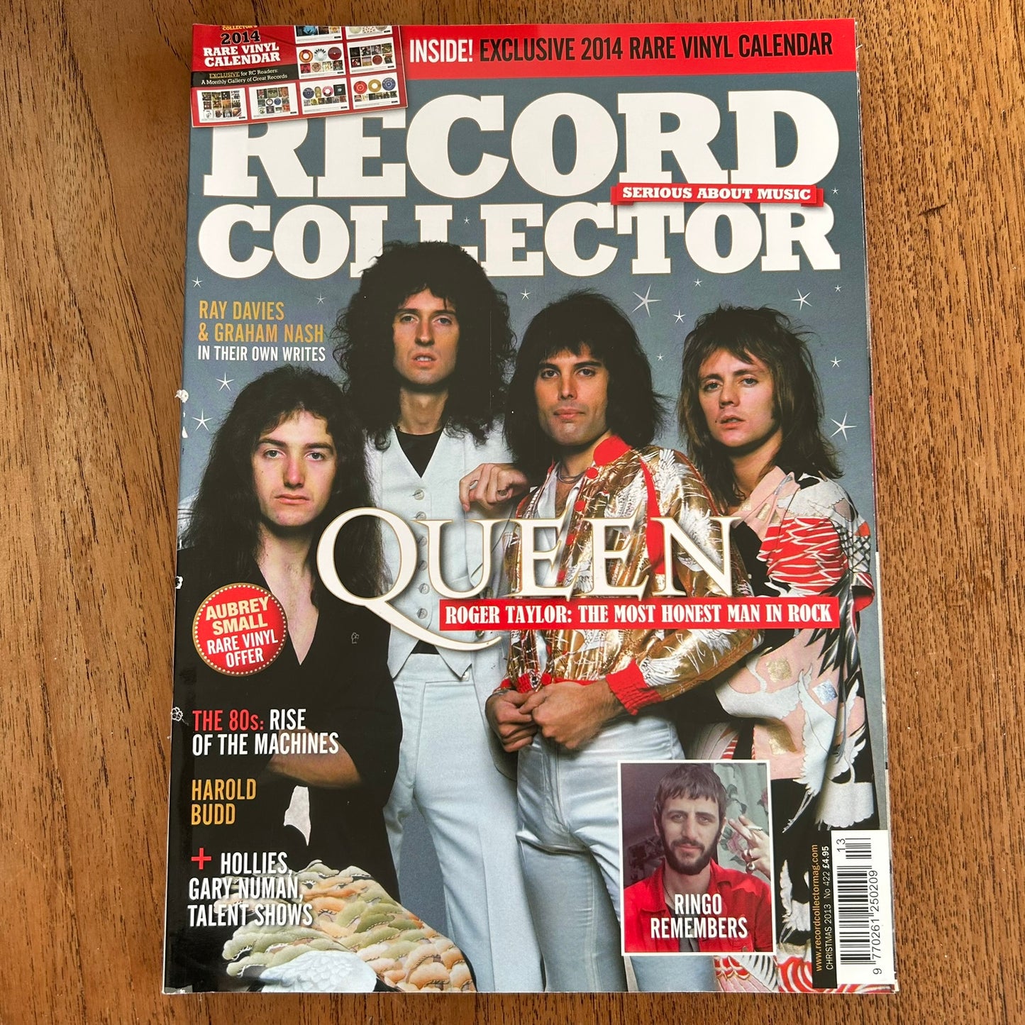 Record Collector magazine - Christmas 2013 Issue 422 - Queen Roger Taylor the most honest man in rock