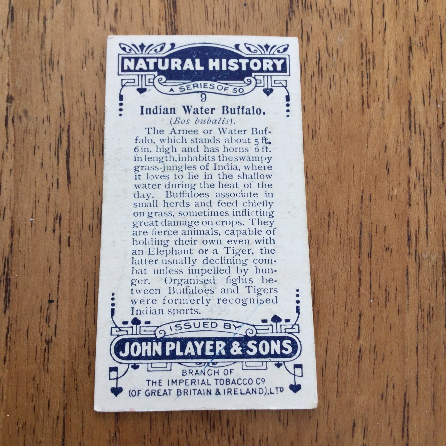 Players Cigarette Cards 'Natural History' 1924. Sold individually so take your pick.