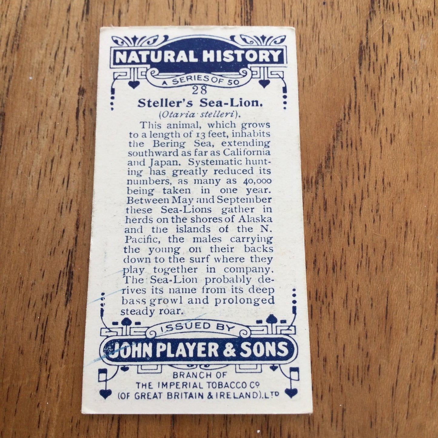 Players Cigarette Cards 'Natural History' 1924. Sold individually so take your pick.