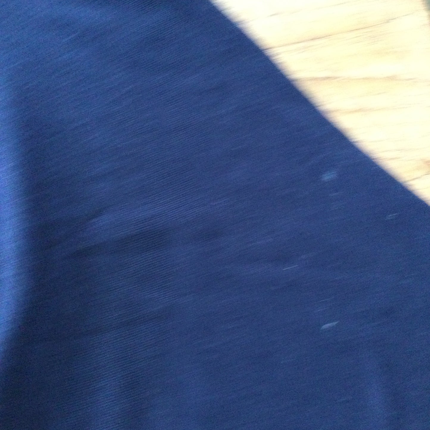 Navy blue fine knit dress with metallic thread. Skater shape. Kookai size 1 approx size 8.