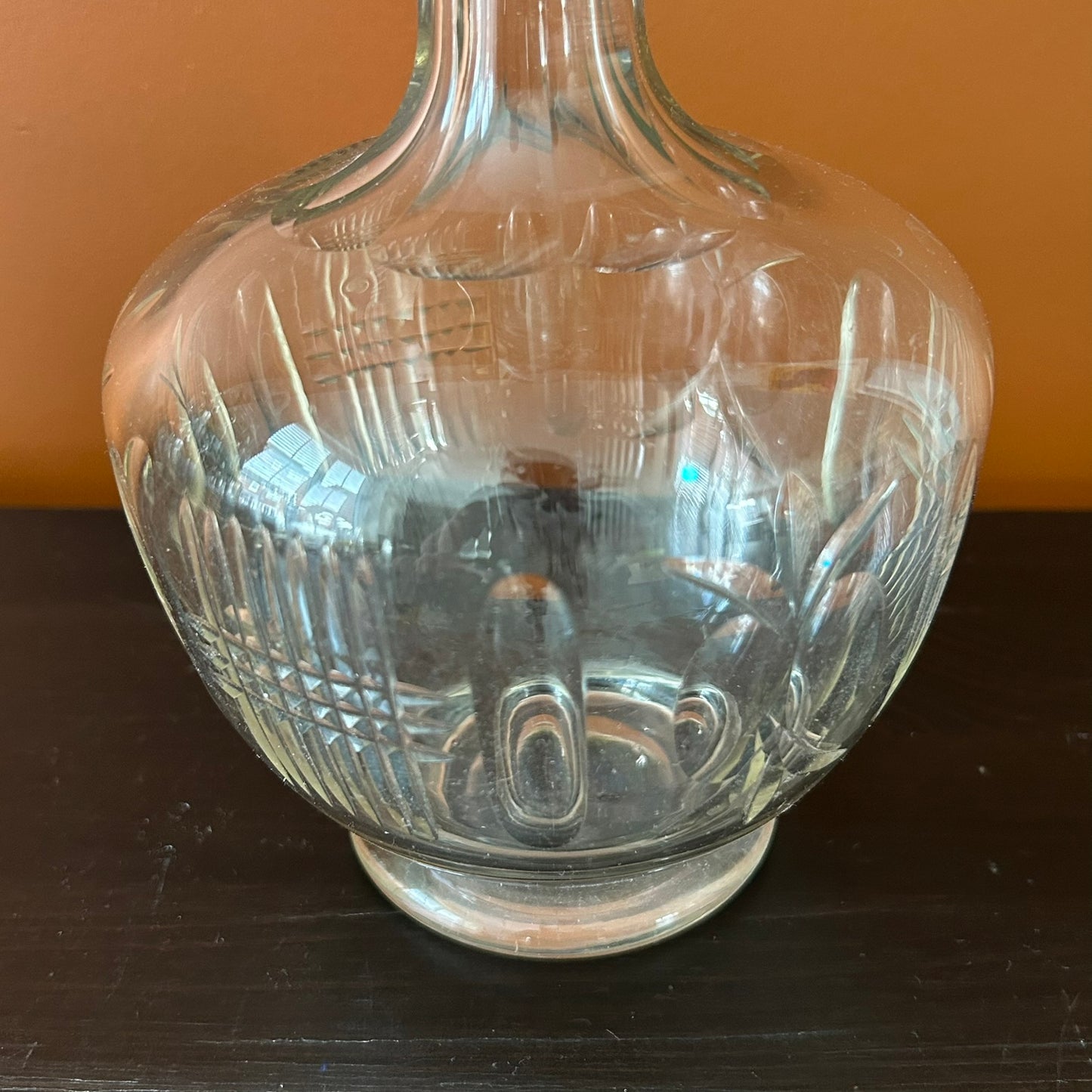 Beautiful Vintage Cut Glass Decanter – Tall & Elegant – Possibly Edwardian - Home Bar