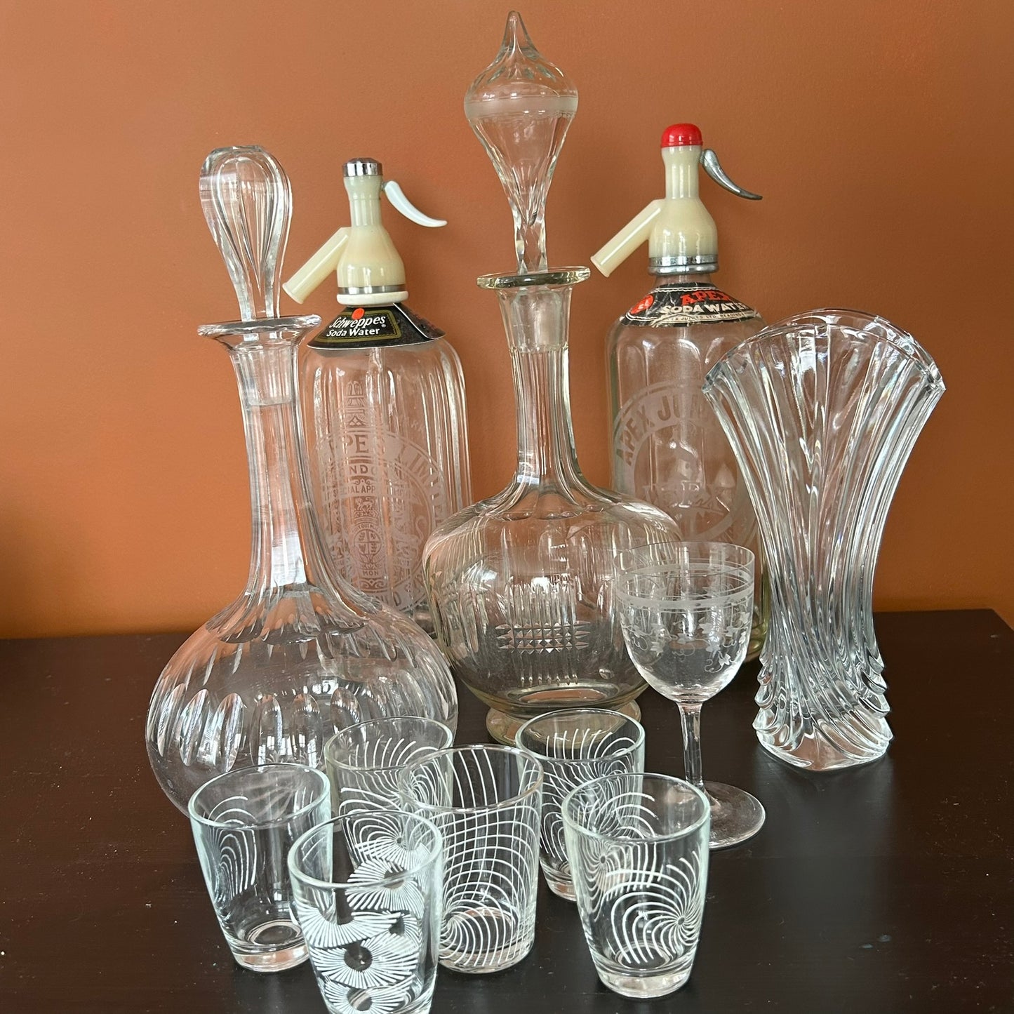 Beautiful Vintage Cut Glass Decanter – Tall & Elegant – Possibly Edwardian - Home Bar