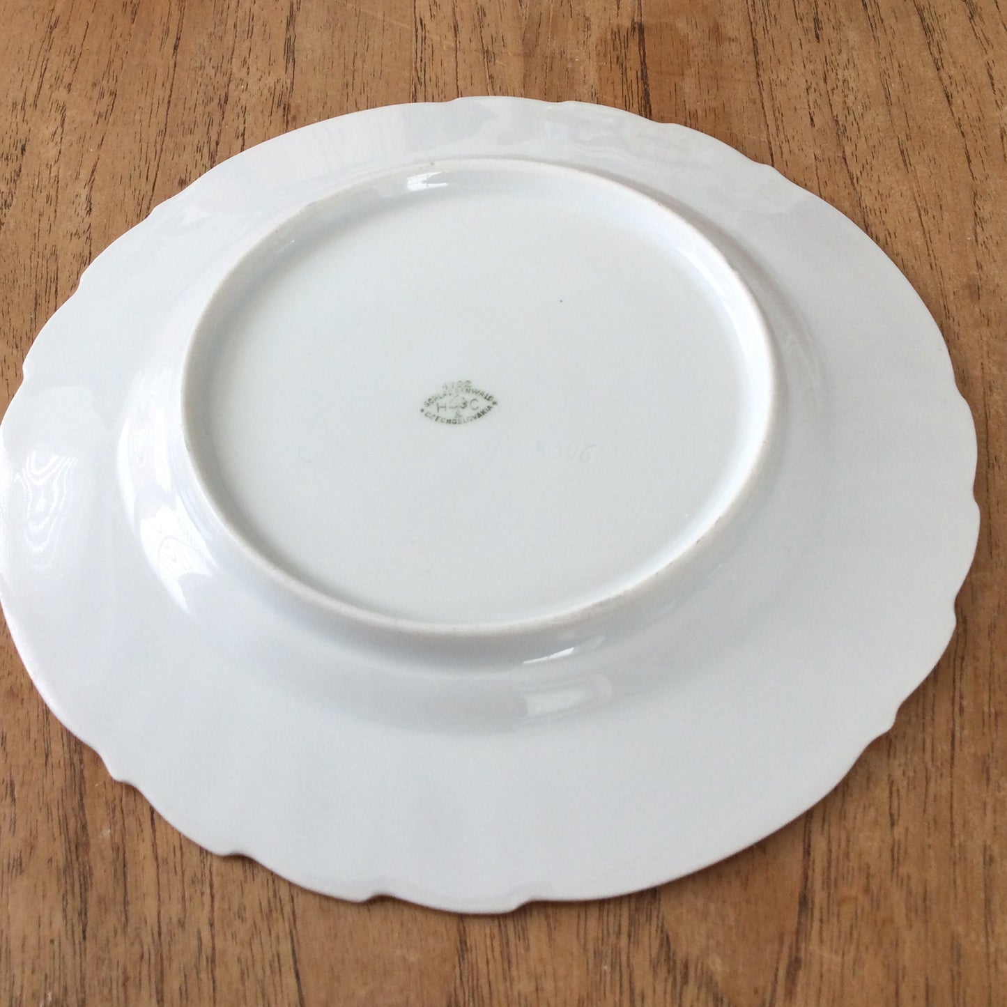 Vintage H & C Czechoslovakia Porcelain Plate – Fancy Edge with Flowers, Butterflies, and Insects – 8 inches