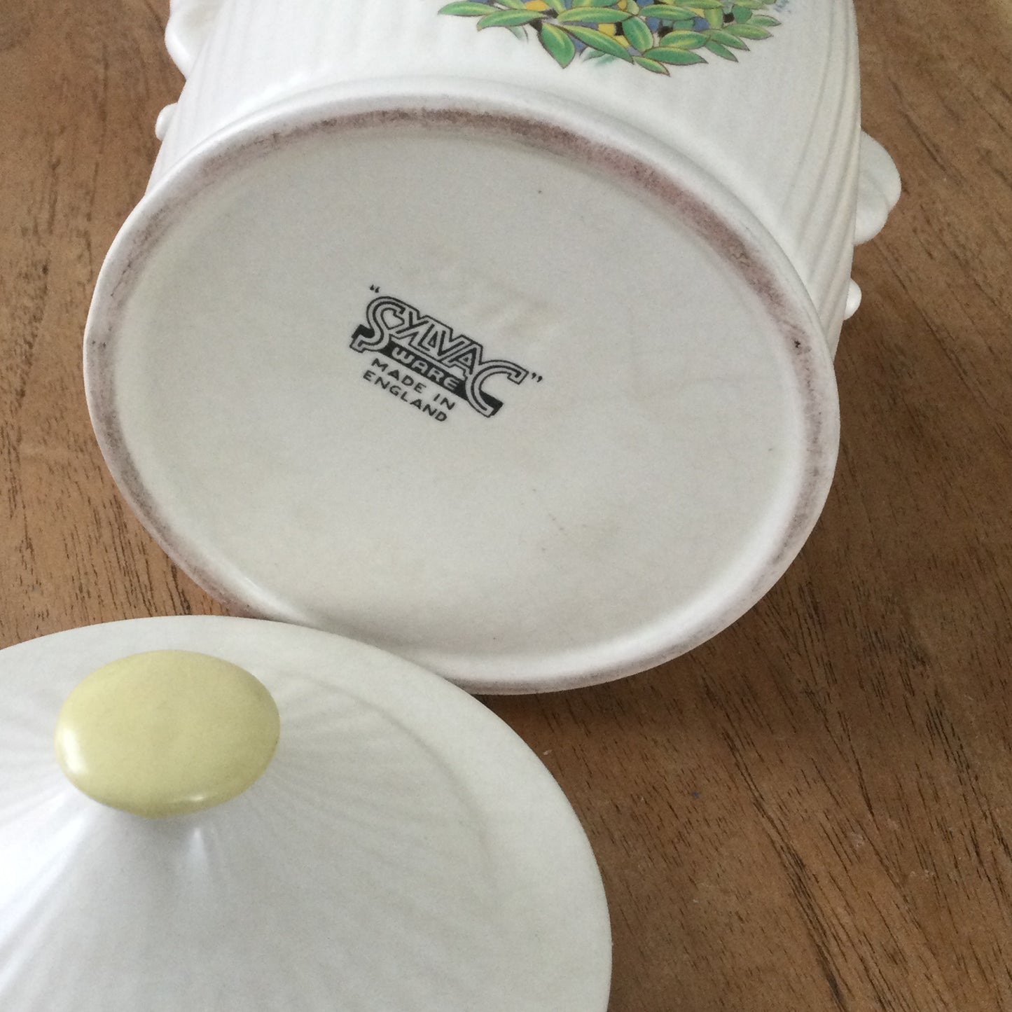 SylvaC Vintage c1950s Ceramic Tea Canister – Ceylon Tea Picker with Elephant Ear Handles