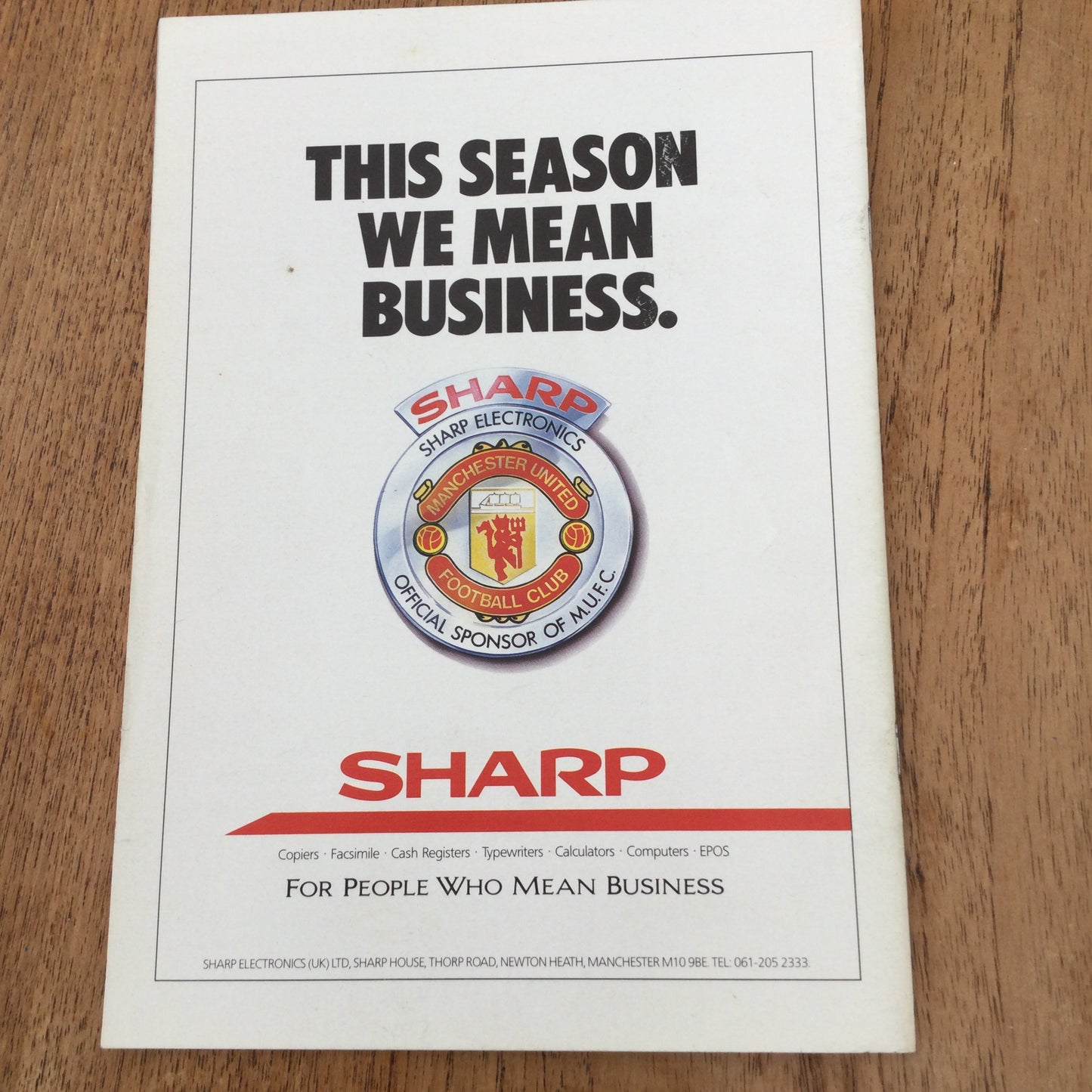 Manchester United Man Utd v AFC Bournemouth FA Cup Replay 22/02/1989 Programme. Focus on Nicky Wood