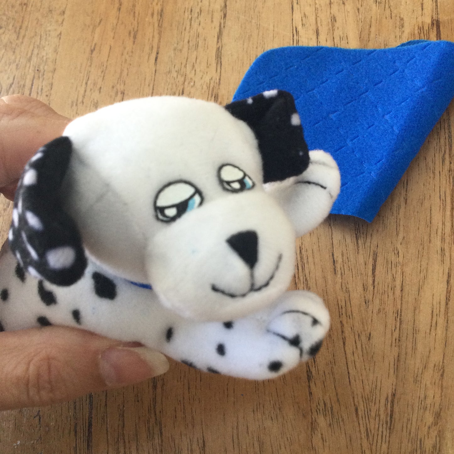 McDonalds Happy Meal toy. Dalmatian with blue mat. From 2001 202 Dalmatians Disney movie.