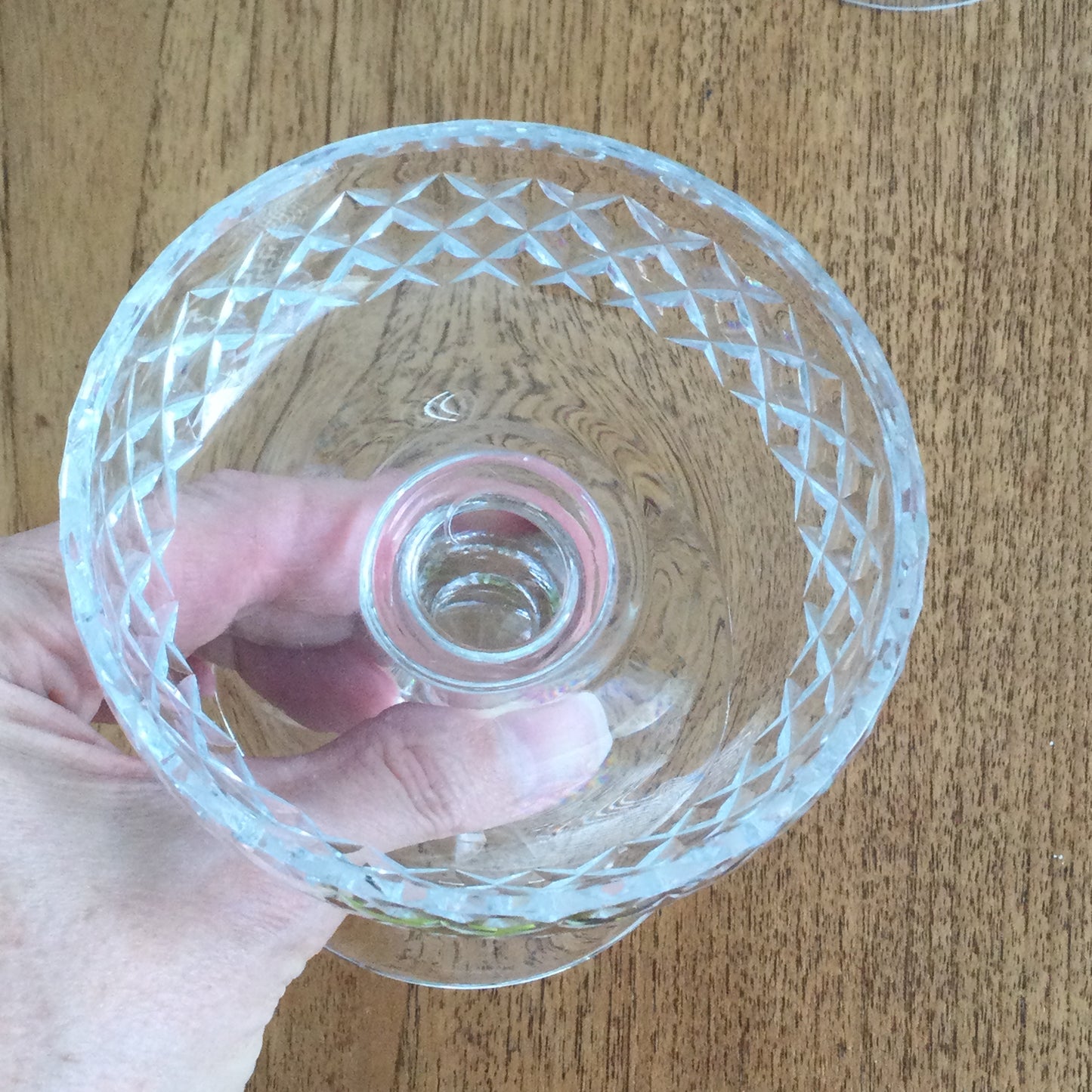 Set of 5 Edinburgh and Leith (E & L) crystal cocktail / espresso martini glasses. 1950s Mid Century.