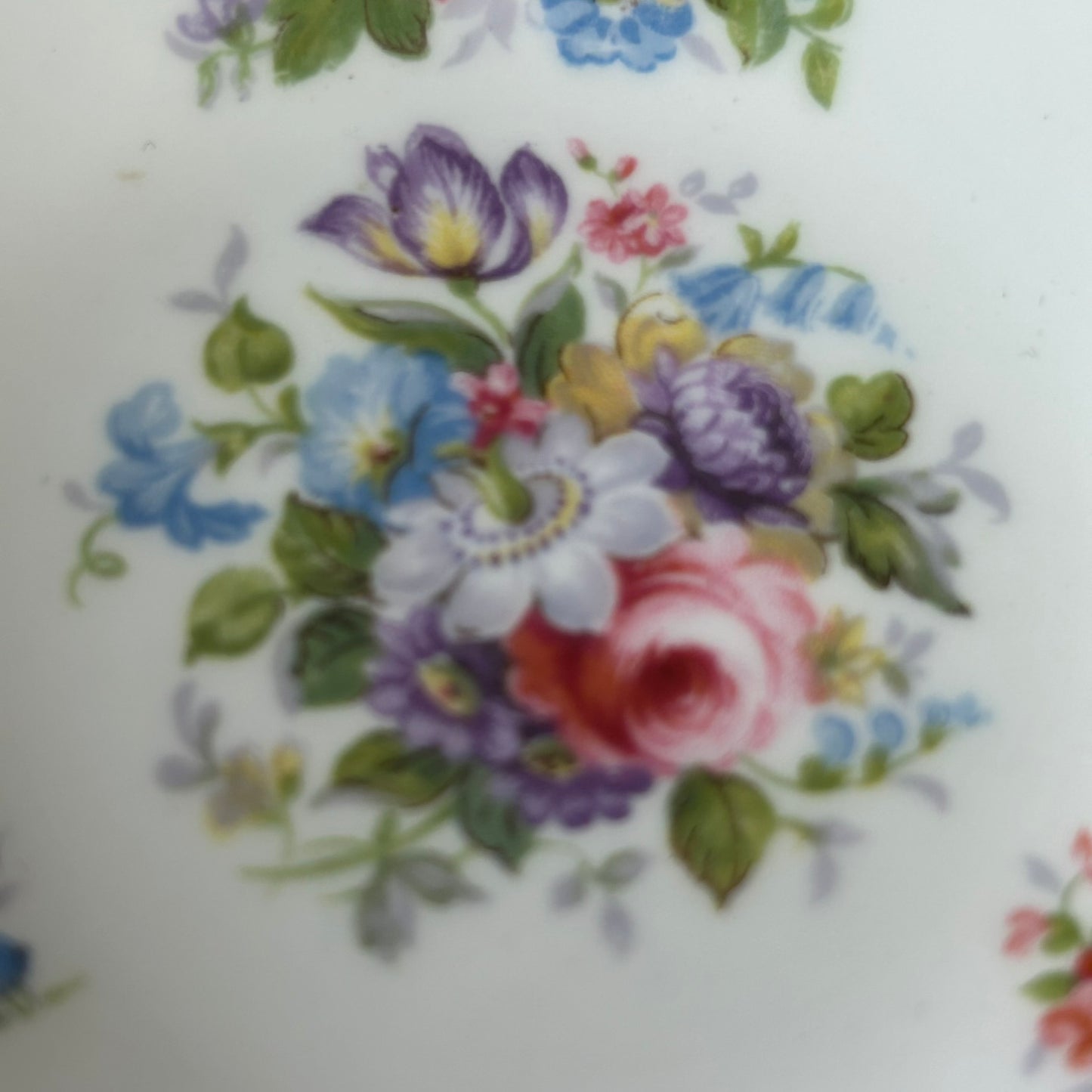 Vintage Royal Grafton Bone China Floral Trinket Dish / Pin Dish – Pattern 6712 – 1950s