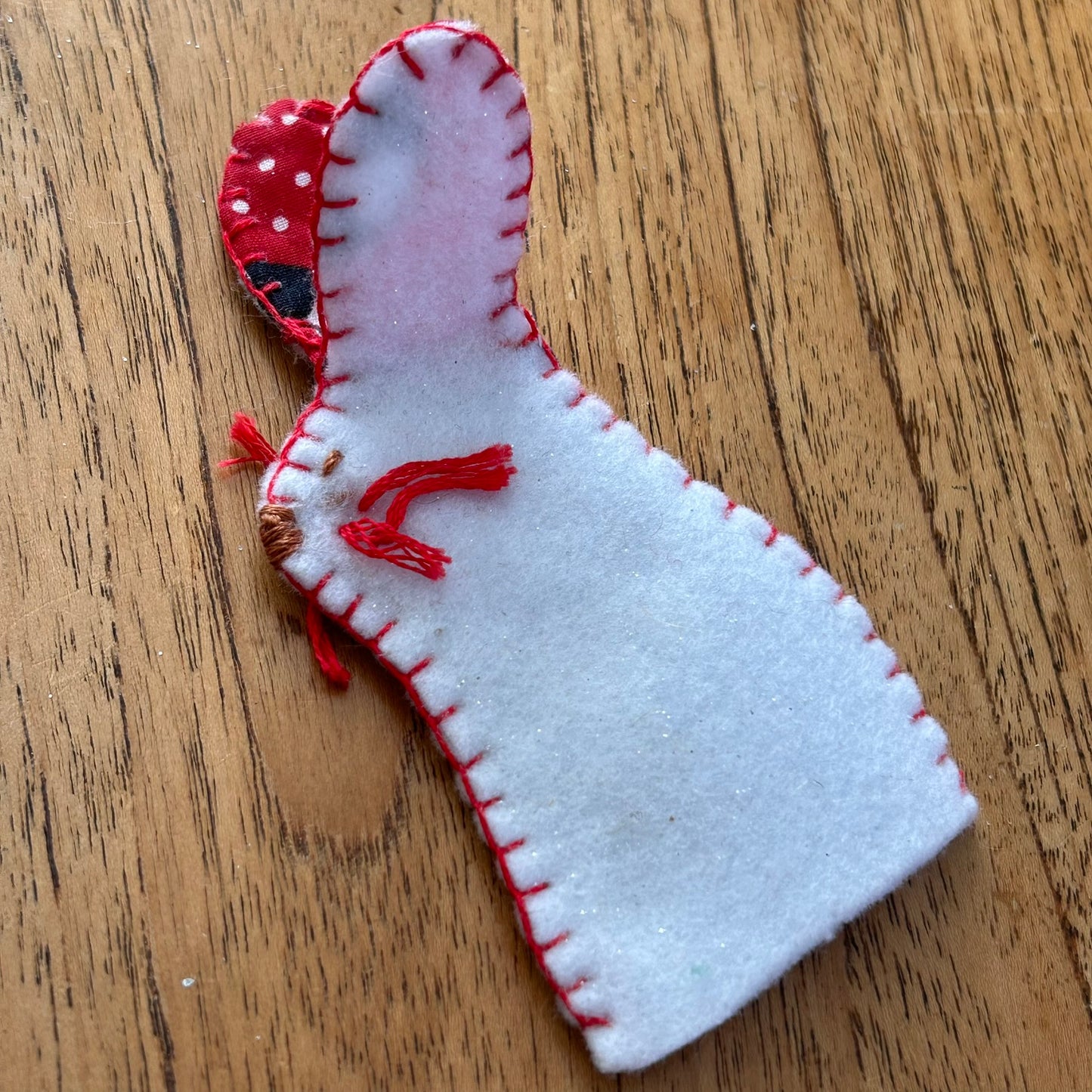 Cute Easter Bunny Finger Puppet. Handmade In UK. Felt. Kids easter gift.