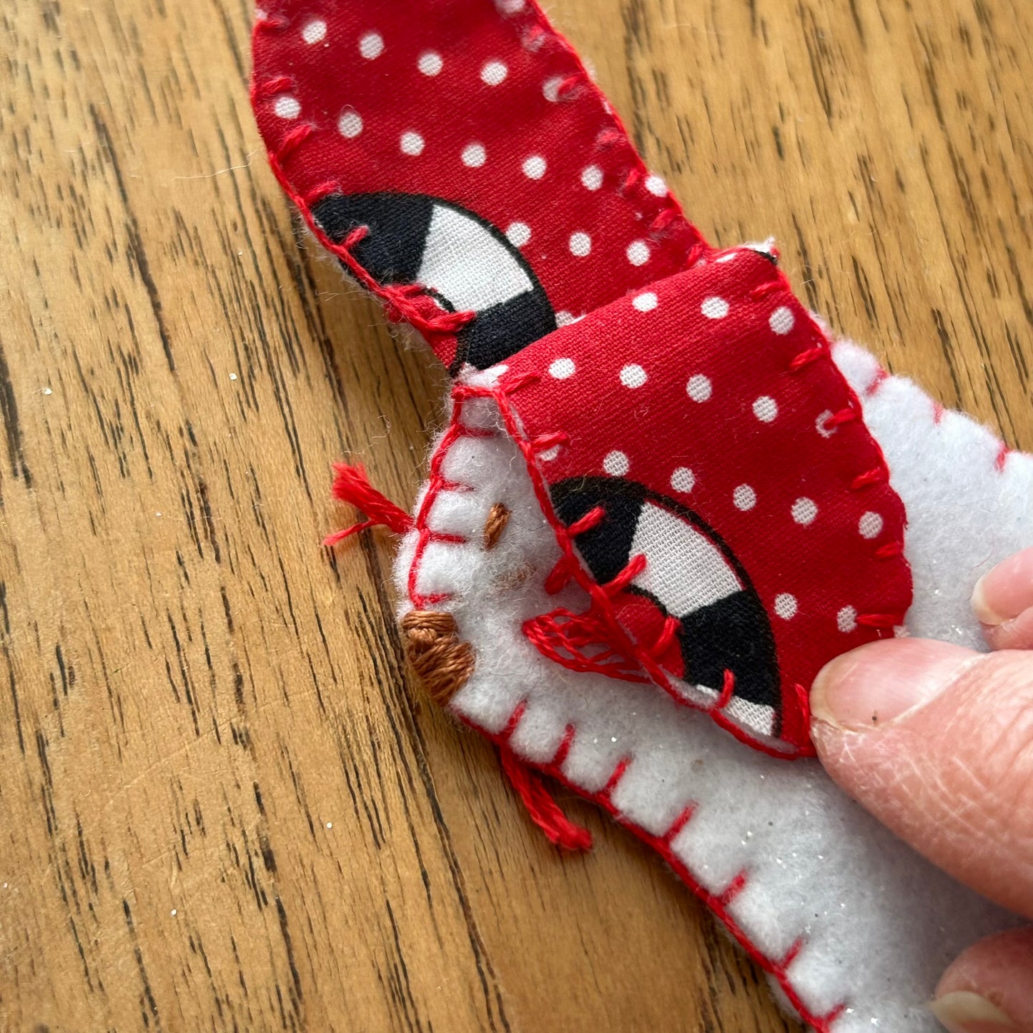 Cute Easter Bunny Finger Puppet. Handmade In UK. Felt. Kids easter gift.