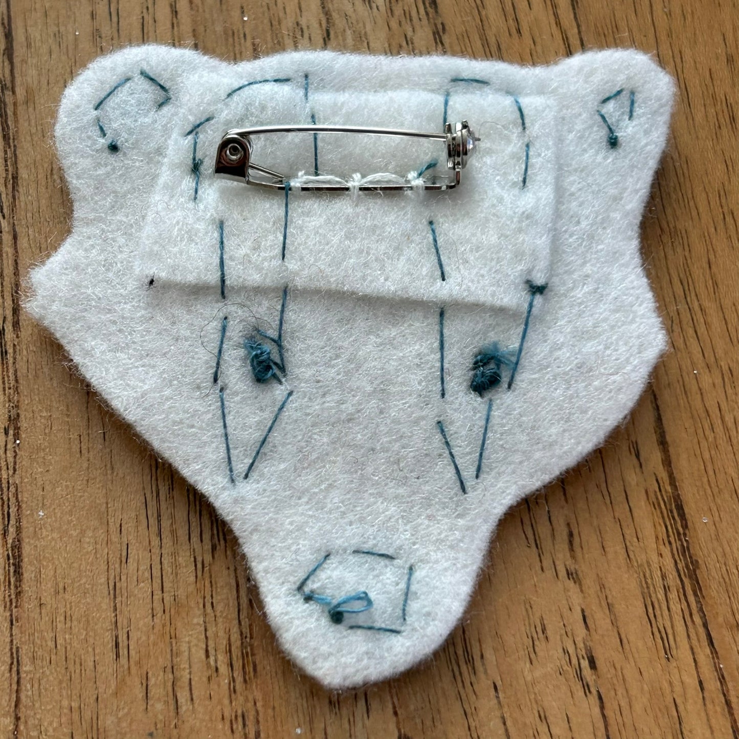 Handmade Felt Brooch / Badge. Badger design. Retro Vintage Style. Made in UK. Woodland animal theme.