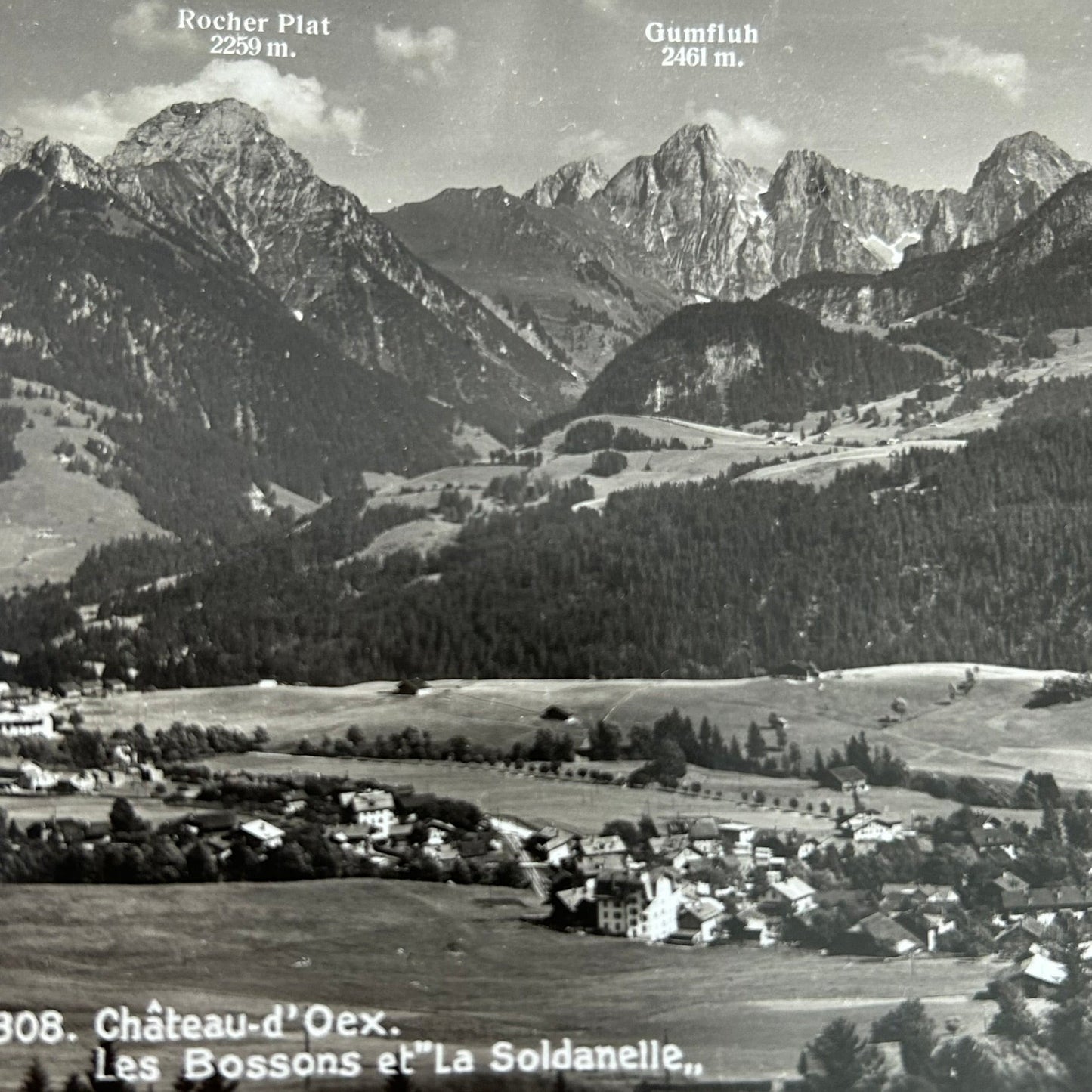 Vintage Postcard 1930s - 1933 - SWITZERLAND - Chateaux-d'Oex - Les Bossons et La Soldanelle - Black and white