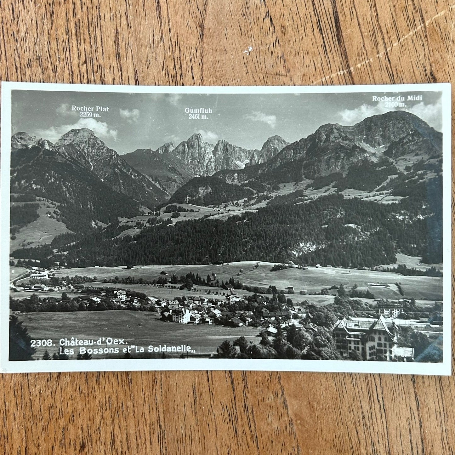 Vintage Postcard 1930s - 1933 - SWITZERLAND - Chateaux-d'Oex - Les Bossons et La Soldanelle - Black and white