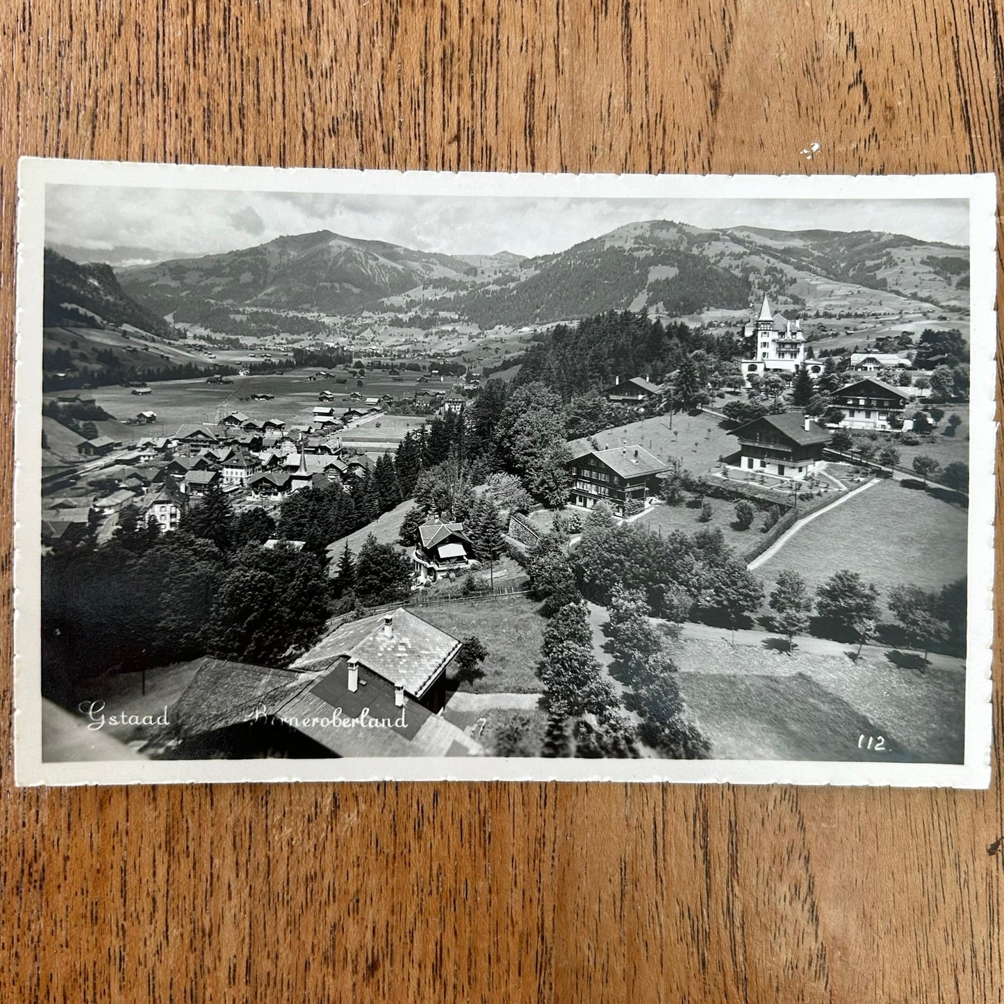 Vintage Postcard 1930s - SWITZERLAND - Gstaad - Black and white