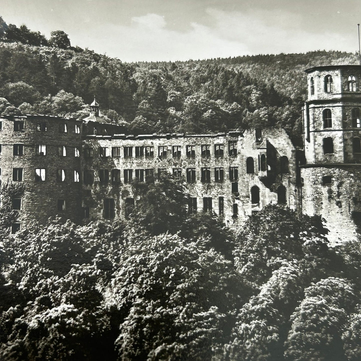 Vintage postcard - GERMANY - Schloss Heidelberg - Heidelberg Castle - Black and white