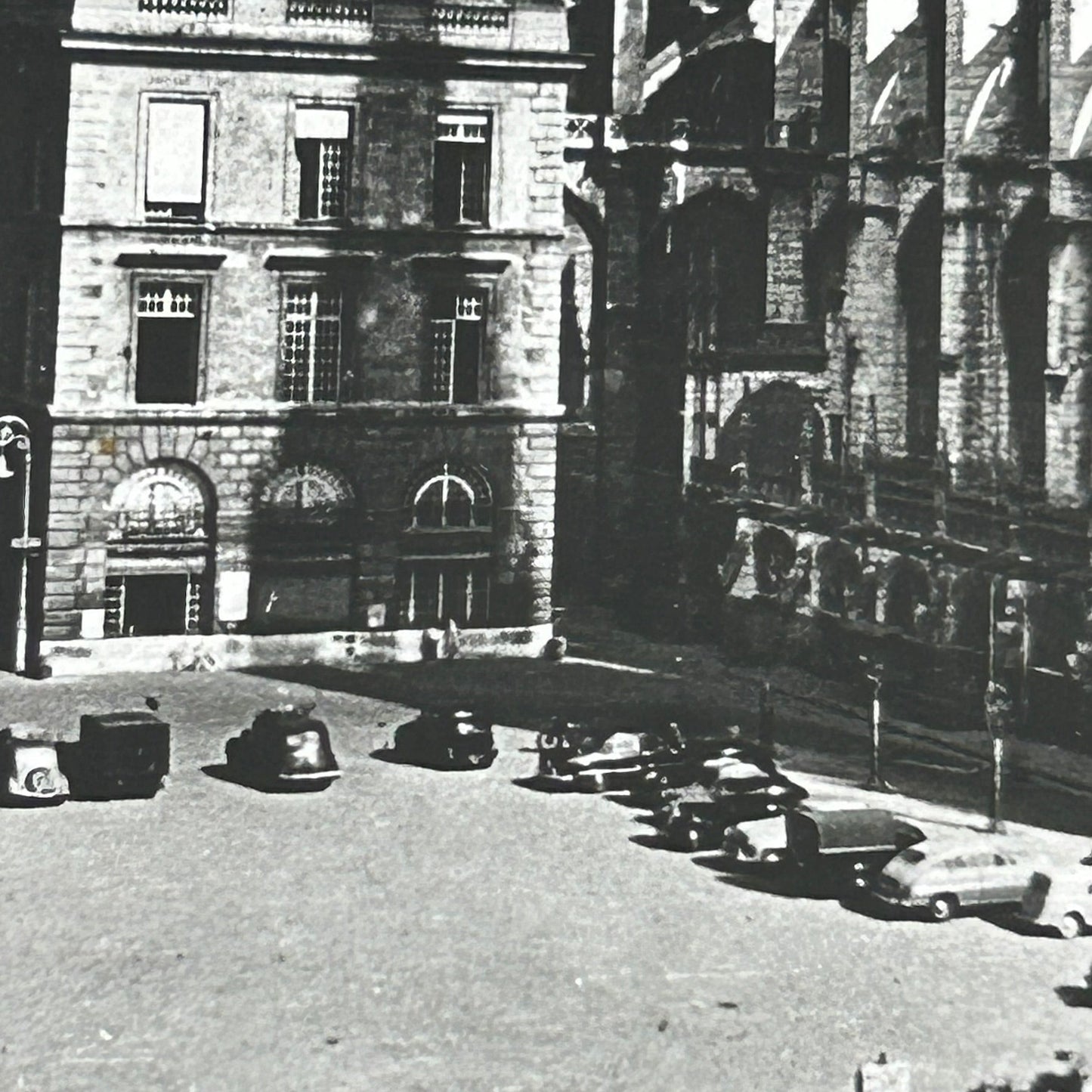 Vintage postcard - FRANCE - Rouen - Place du General-de-Gaulle - Fancy Edge - Black and white
