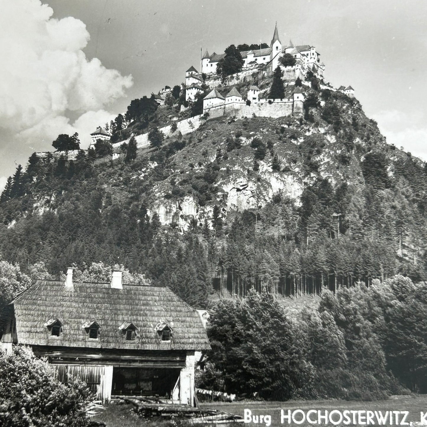 Vintage 1930s postcard - AUSTRIA - Hochosterwitz Castle, Karnten - Carinthia - Black And White - RP