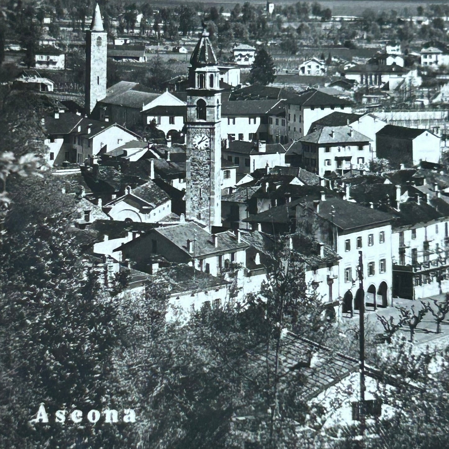 Vintage Postcard 1950s - SWITZERLAND - Ascona - Locarno - Lake Maggiore - Black and white