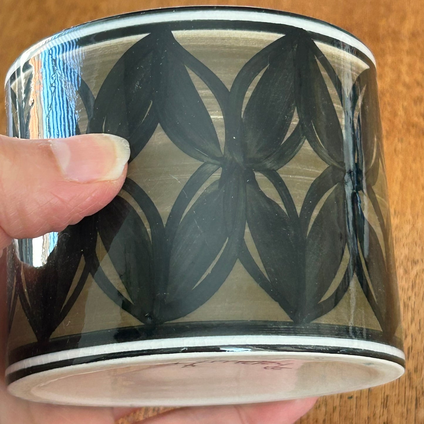 Jersey Pottery Vintage Bud Vase / Posy Vase / Rose Bowl - Retro 70s Vibe - Brown and Black