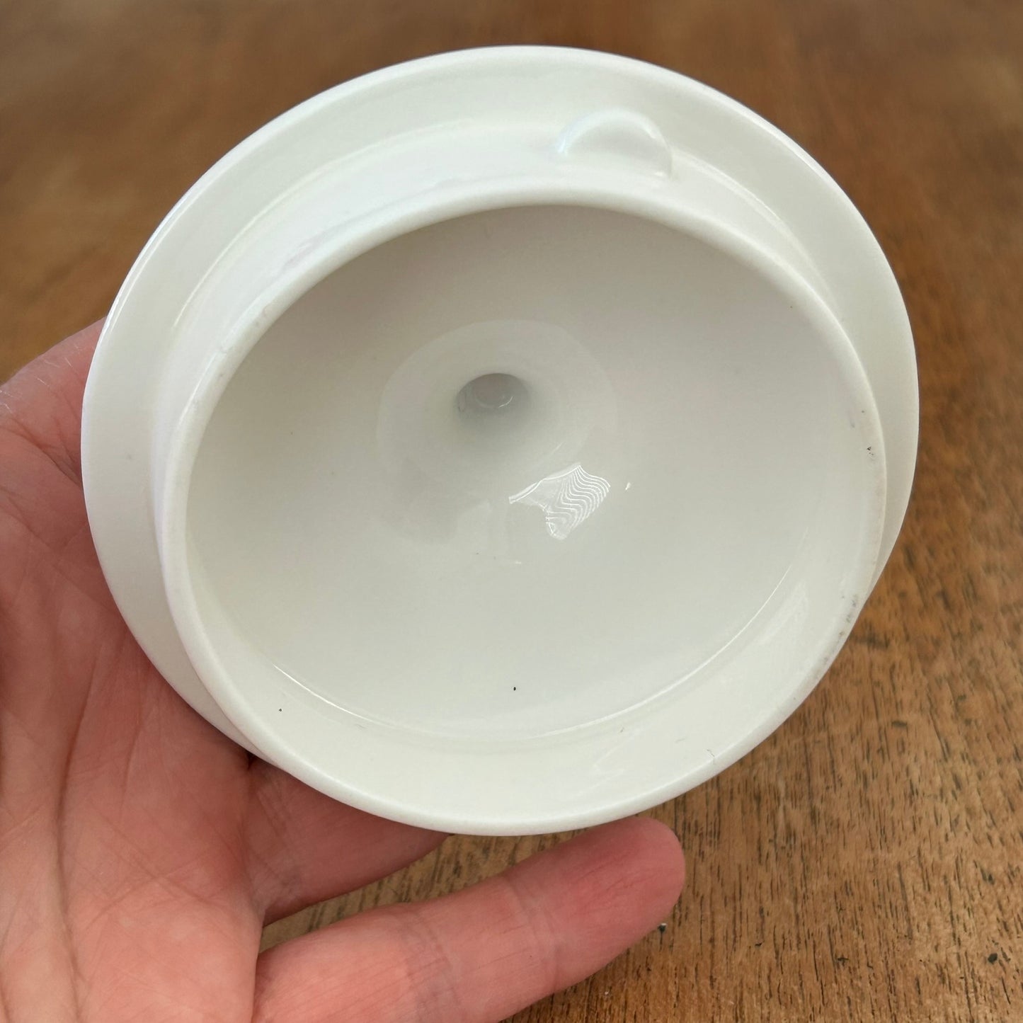 Spare Coffee Pot Lid - Vintage John Russell Hostess Tableware Olympus - White With Brown Circle