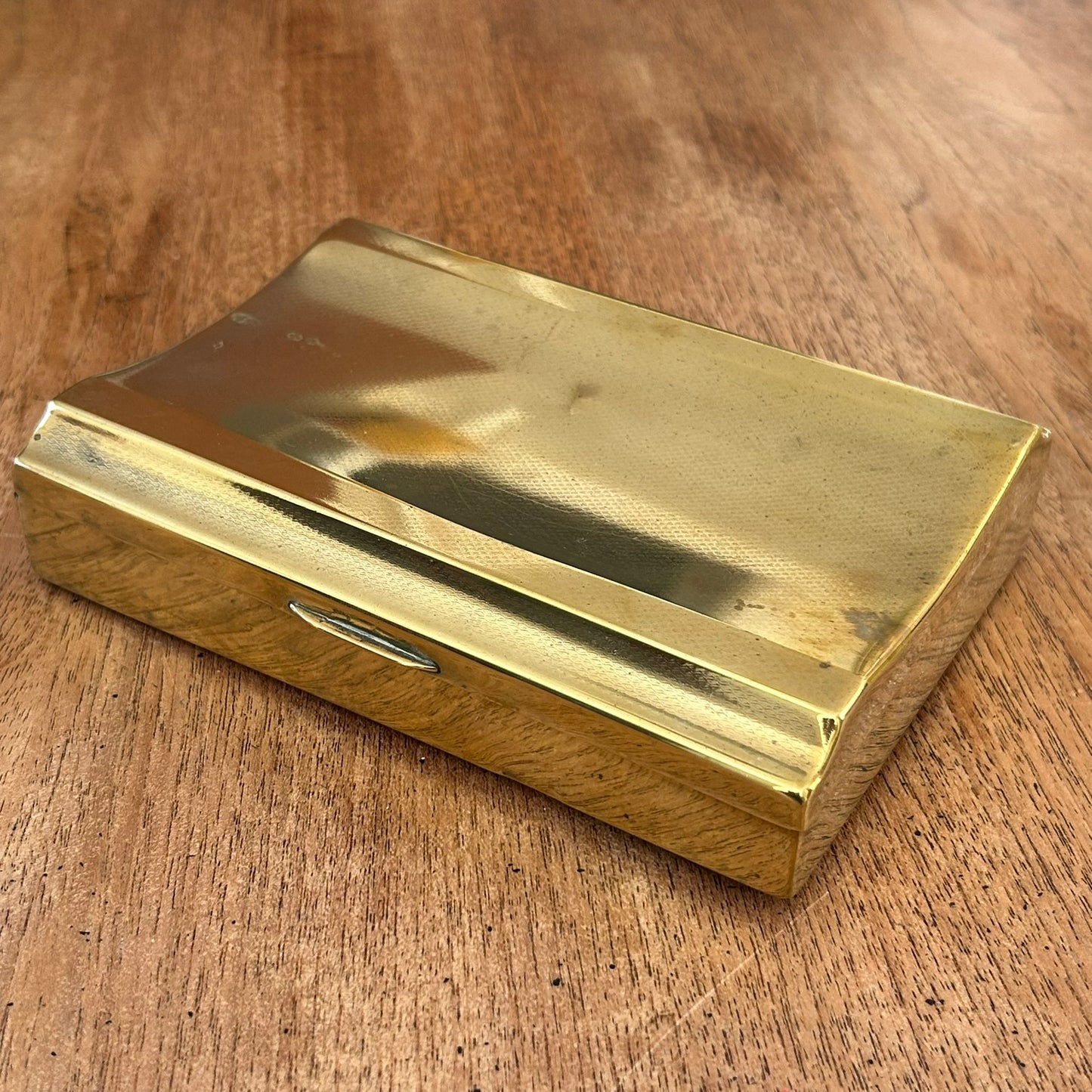 Art Deco Brass 'State Express' Cigarette Box – Decorative Jewellery Stash / Memento Box - Made In England