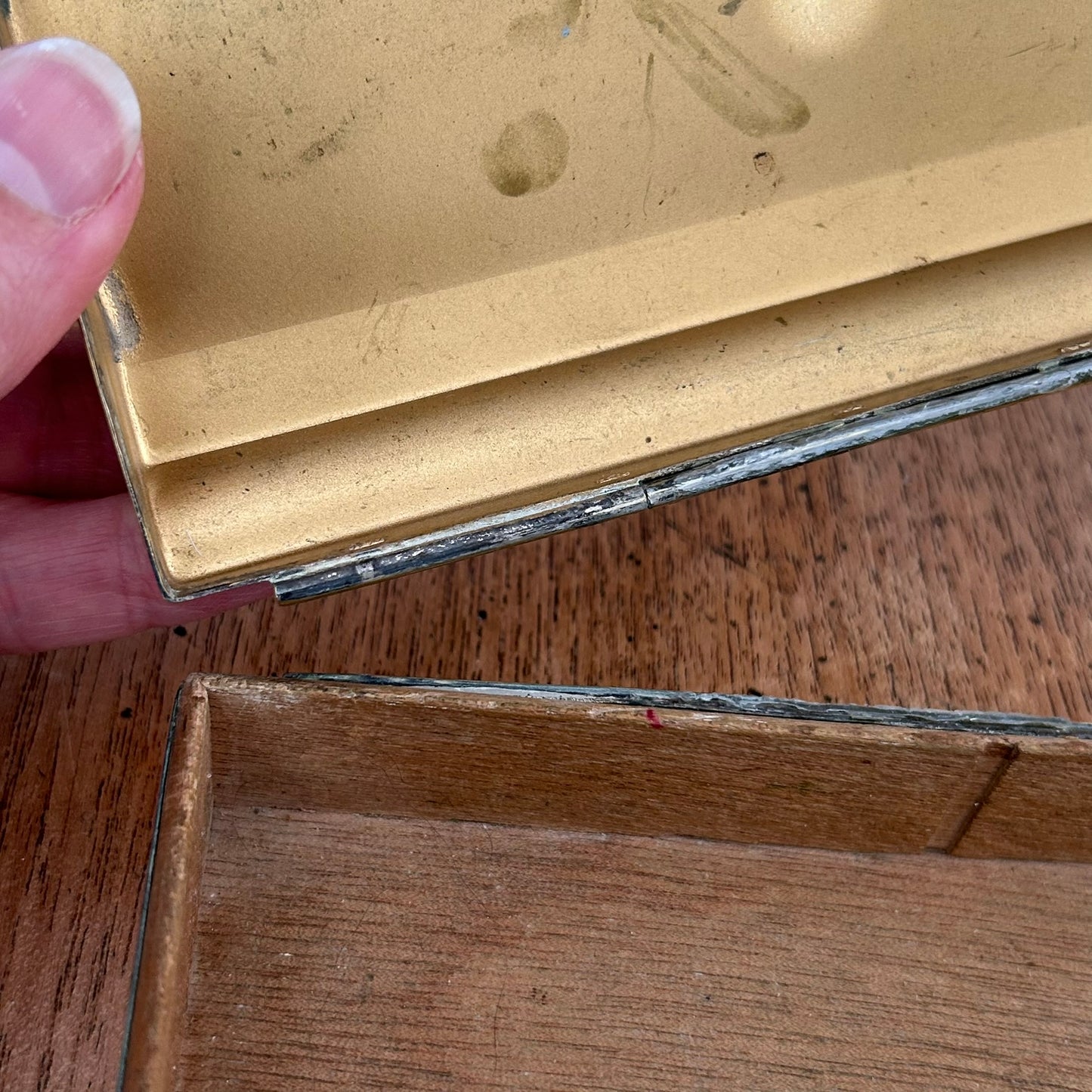 Art Deco Brass 'State Express' Cigarette Box – Decorative Jewellery Stash / Memento Box - Made In England