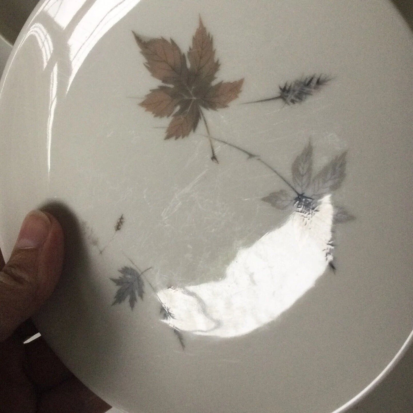 Royal Doulton Tumbling Leaves 16cm Side Plates Set Of 8. Autumnal. 60s 70s