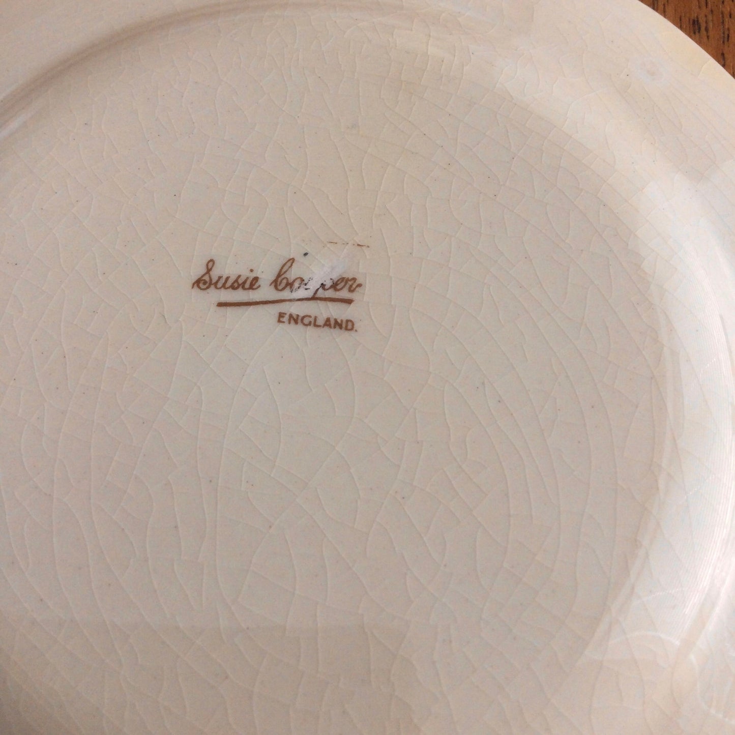 Susie Cooper 5” appetiser plates x 2 Green Band. For Wood & Sons. 1930s. Small plates.
