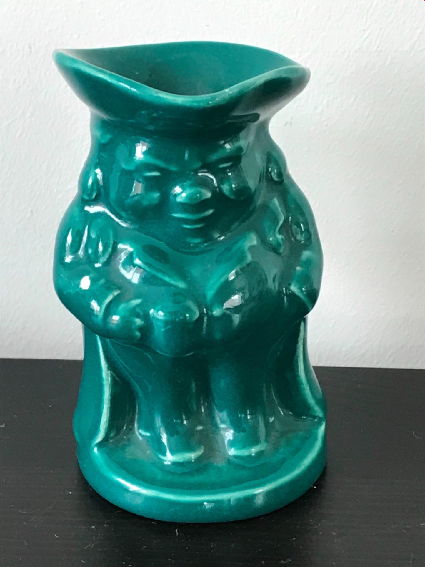 Burlington Ware Toby Jug Blue Green 9 cm Miniature VGC UNUSUAL 1950s Mid Century