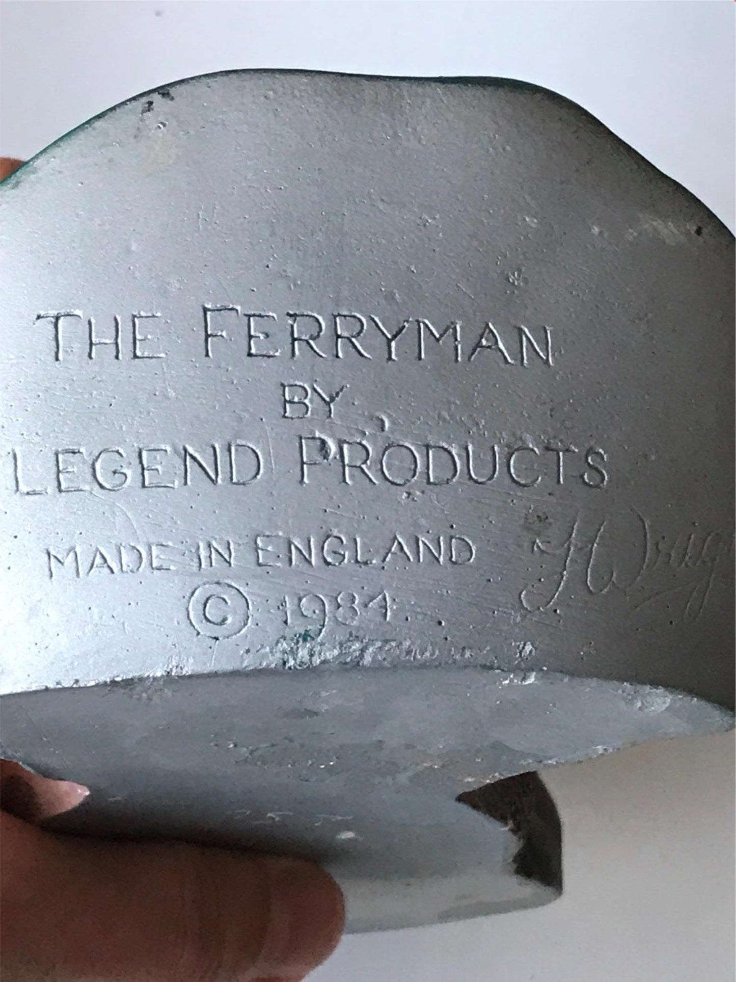Vintage Chalk Head Plaque 1984 The Ferryman by Legend Products English