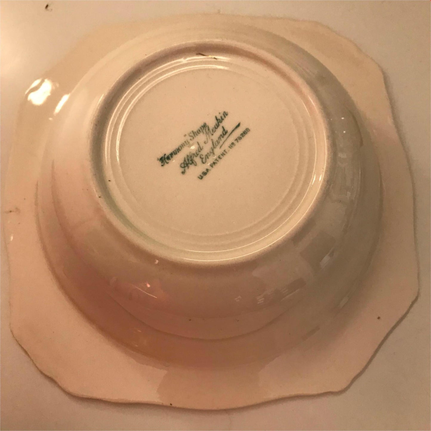 Vintage ALFRED MEAKIN sandwich plate and vegetable dish bowl marigold design
