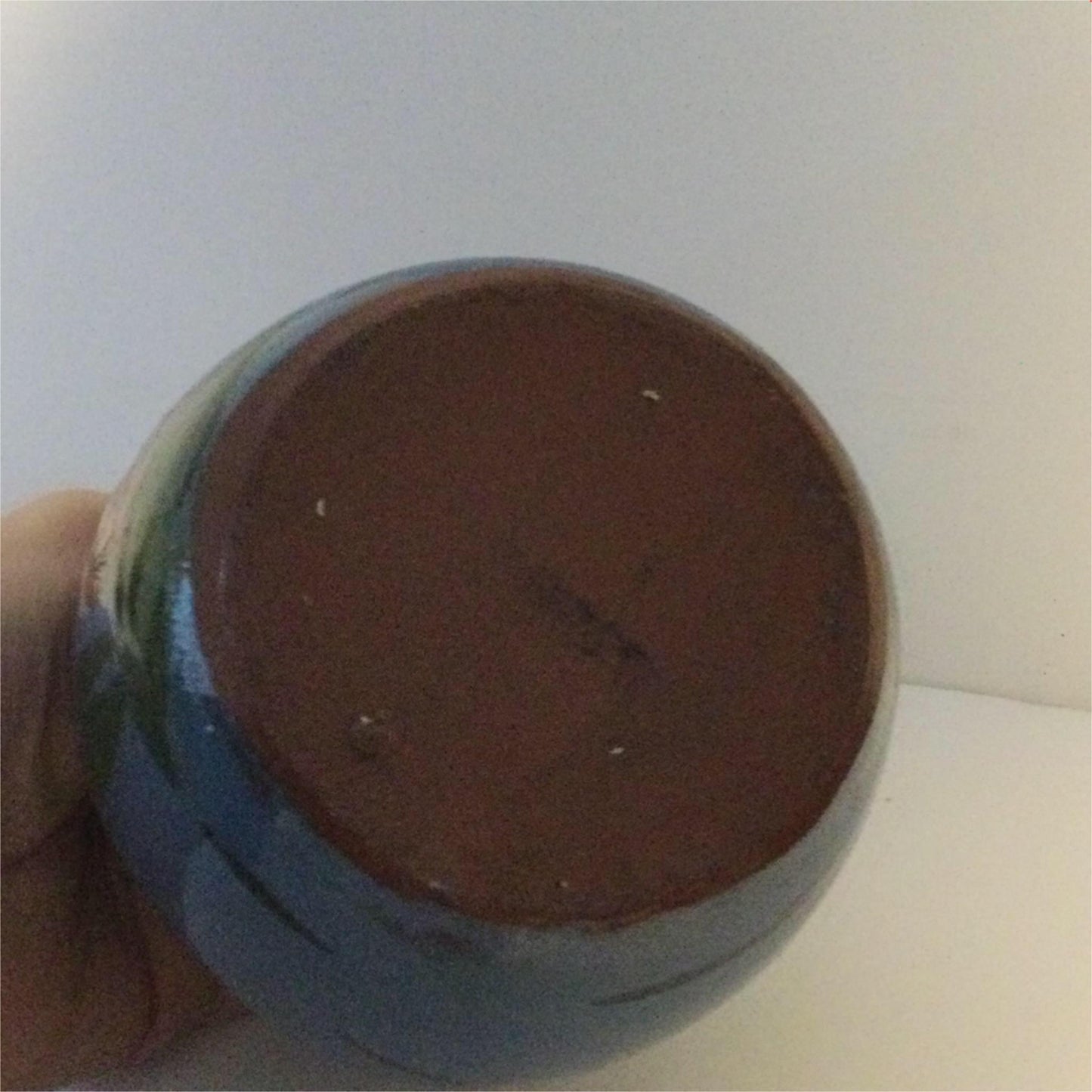 Vintage Studio Devon Pottery Vase Kingfisher design irregular shape 10.5cm high