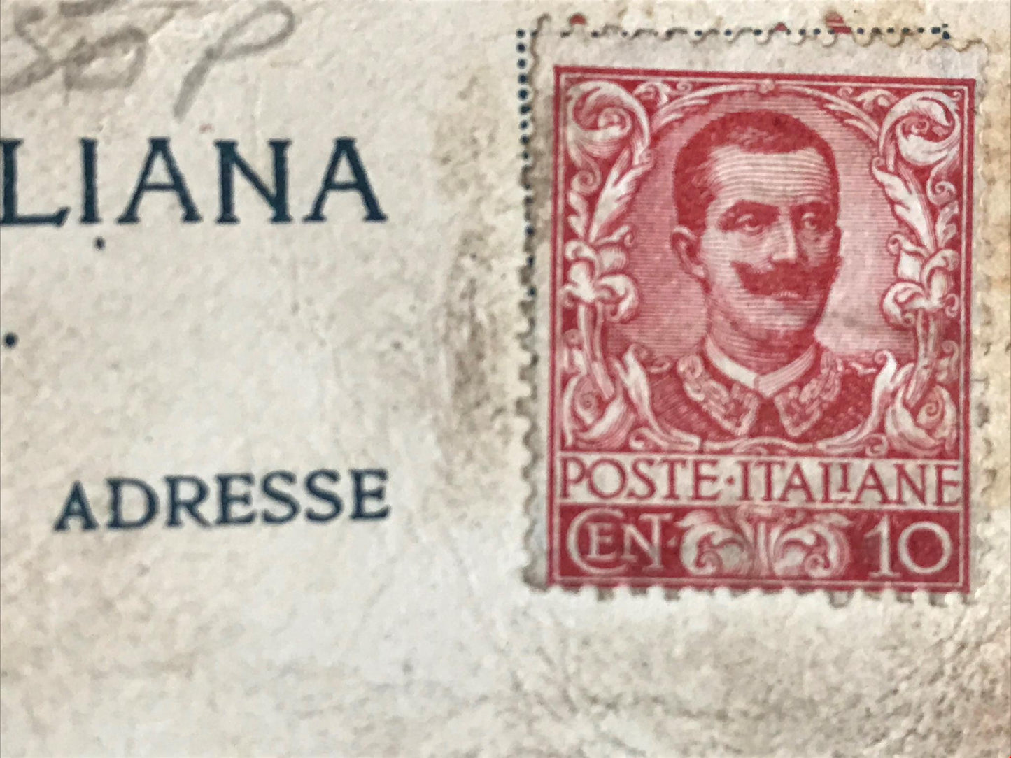 Antique Italian postcard with rare stamp 10 cents 1901ish ROME CAMPIDOGLIA