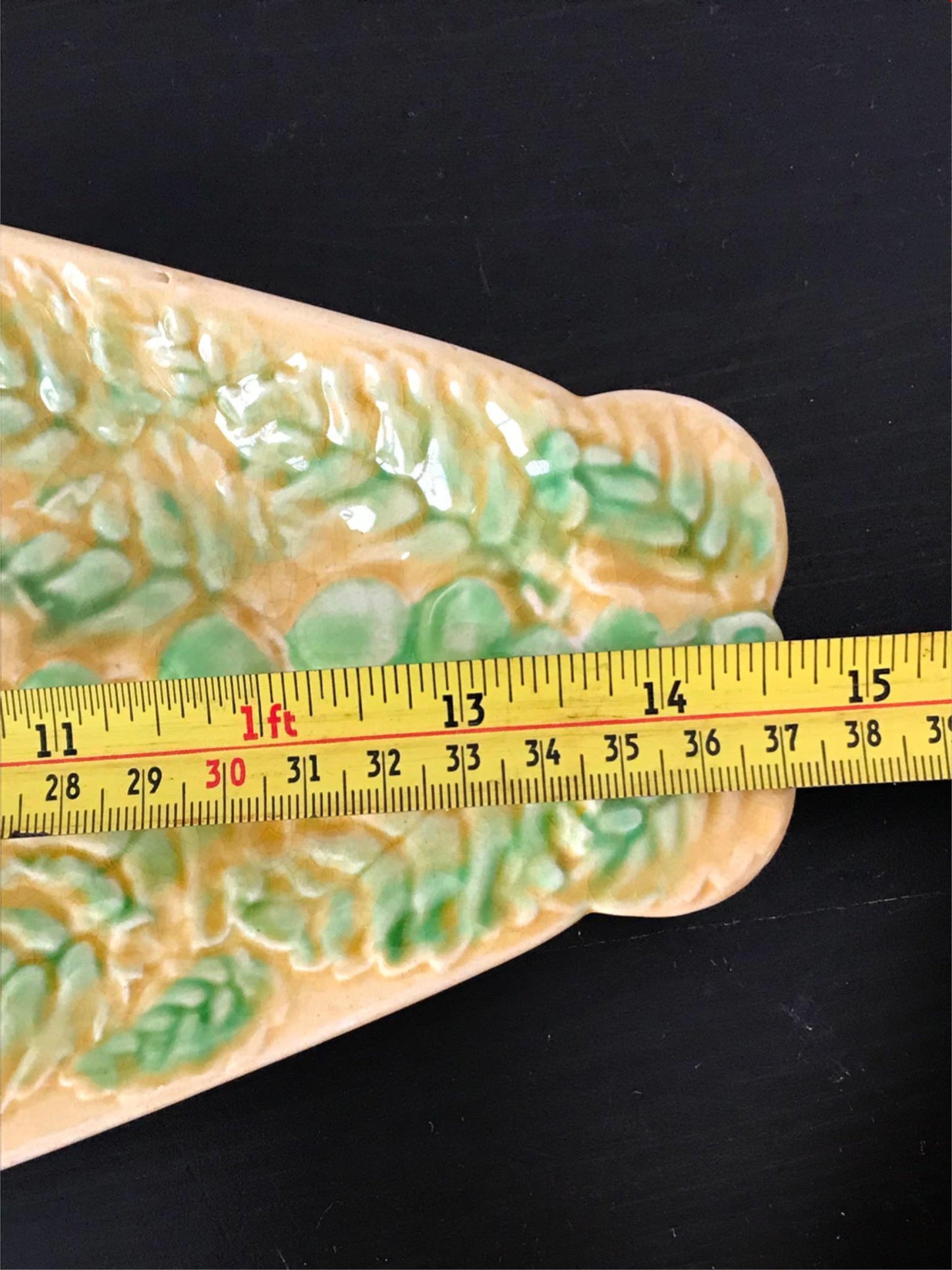 Vintage Majolica Serving Plate Berry Design Shorter and Son length 37cm